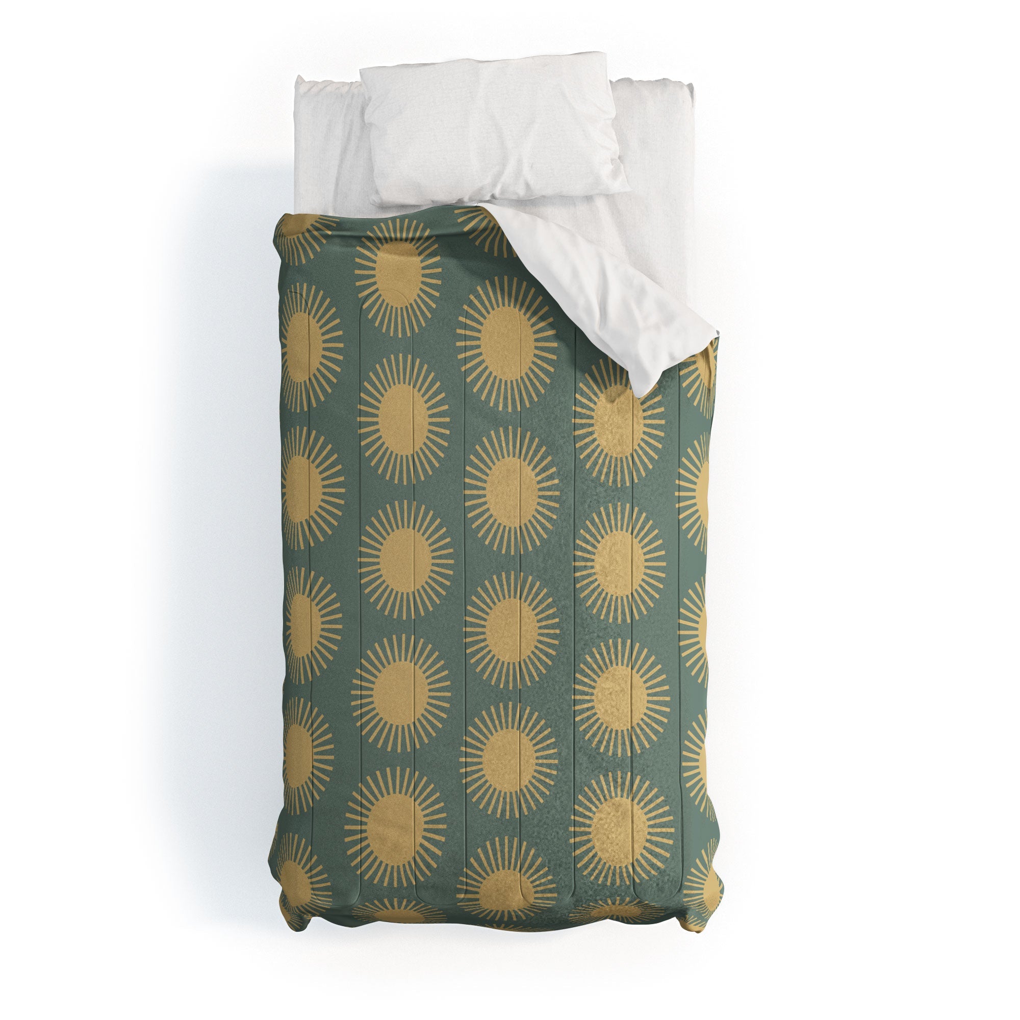 Colour Poems Cheerful Sun Pattern Sage Comforter