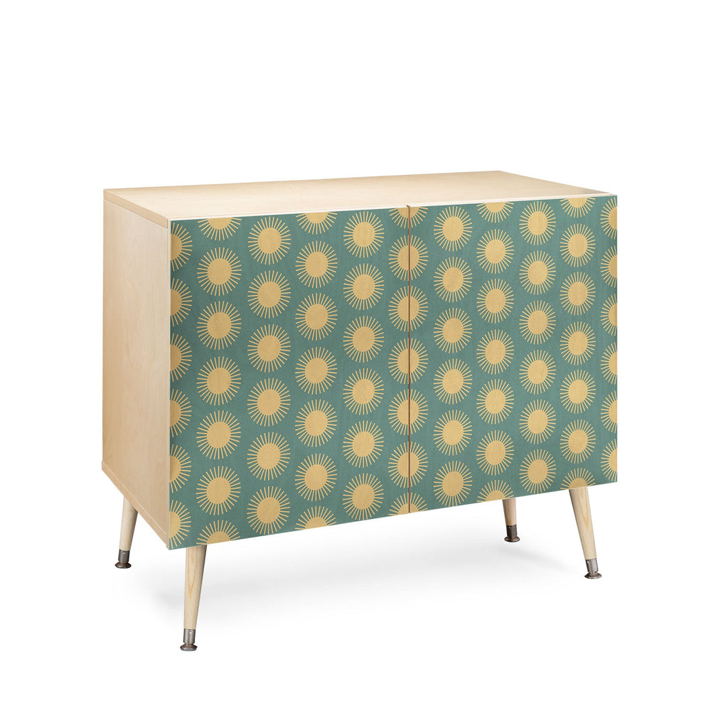 Colour Poems Cheerful Sun Pattern Sage Credenza