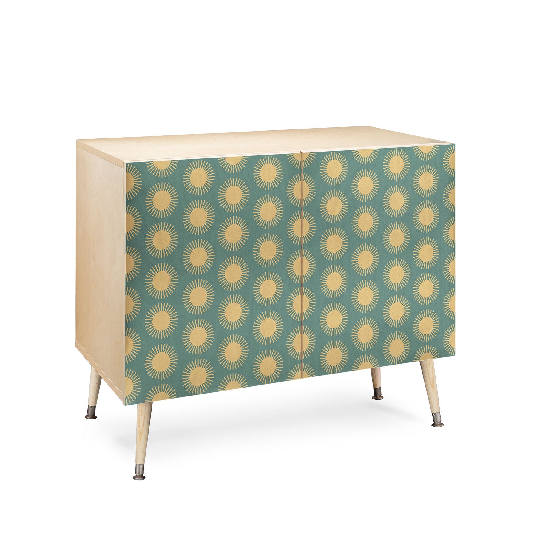 Colour Poems Cheerful Sun Pattern Sage Credenza