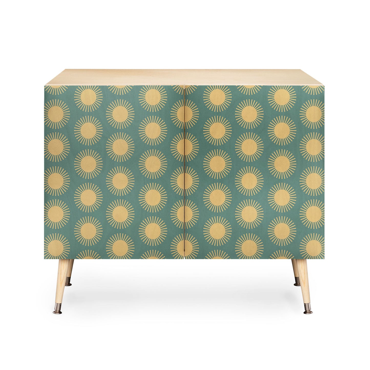 Colour Poems Cheerful Sun Pattern Sage Credenza