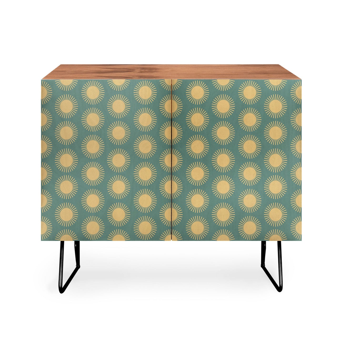 Colour Poems Cheerful Sun Pattern Sage Credenza