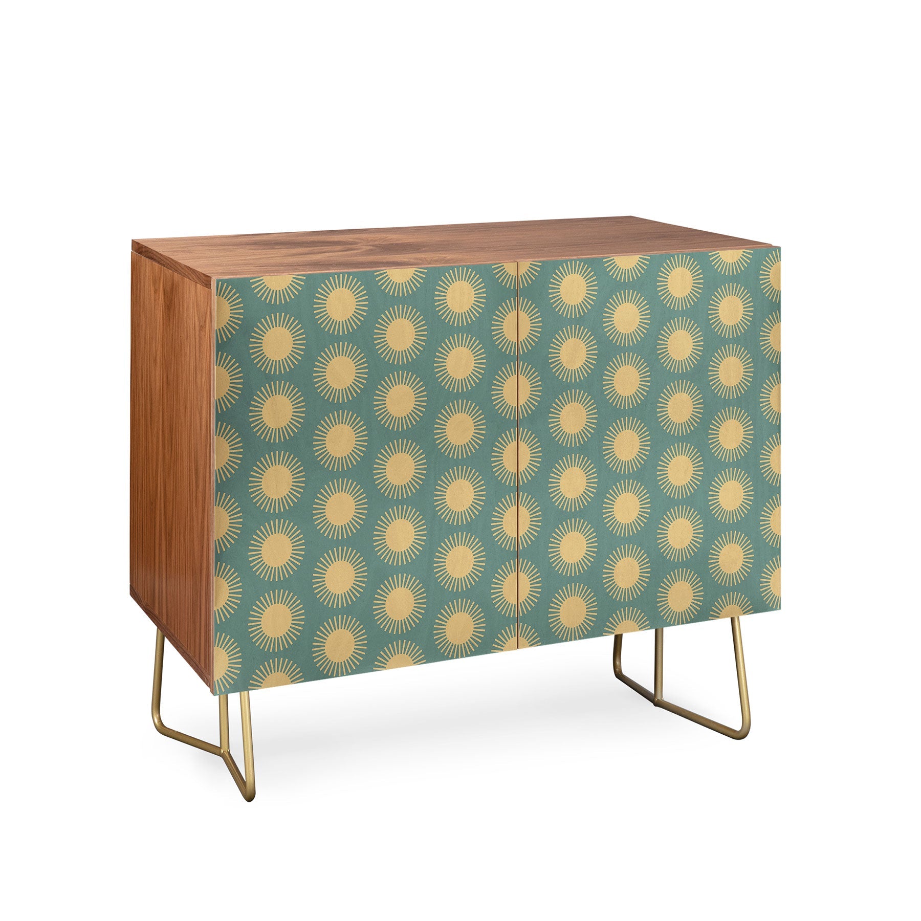 Colour Poems Cheerful Sun Pattern Sage Credenza