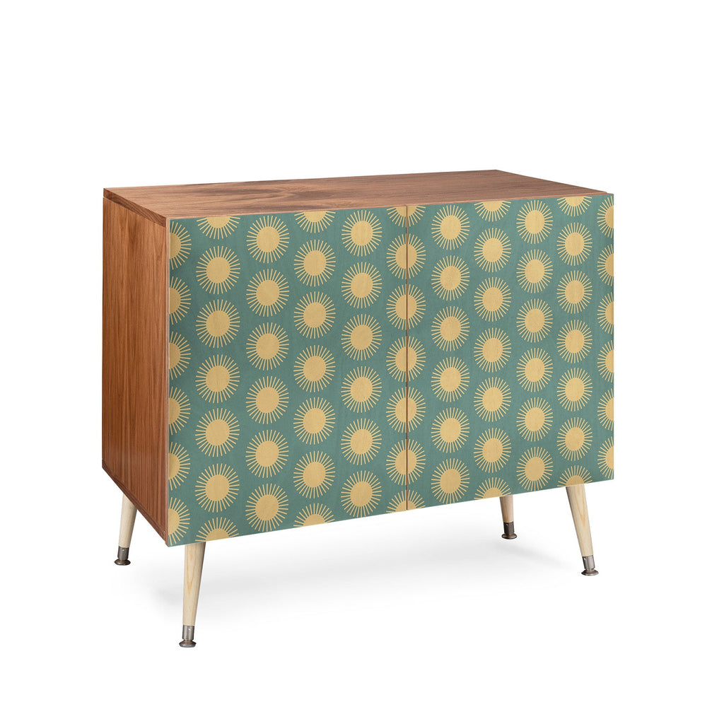Colour Poems Cheerful Sun Pattern Sage Credenza