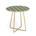 Colour Poems Cheerful Sun Pattern Sage Round Side Table