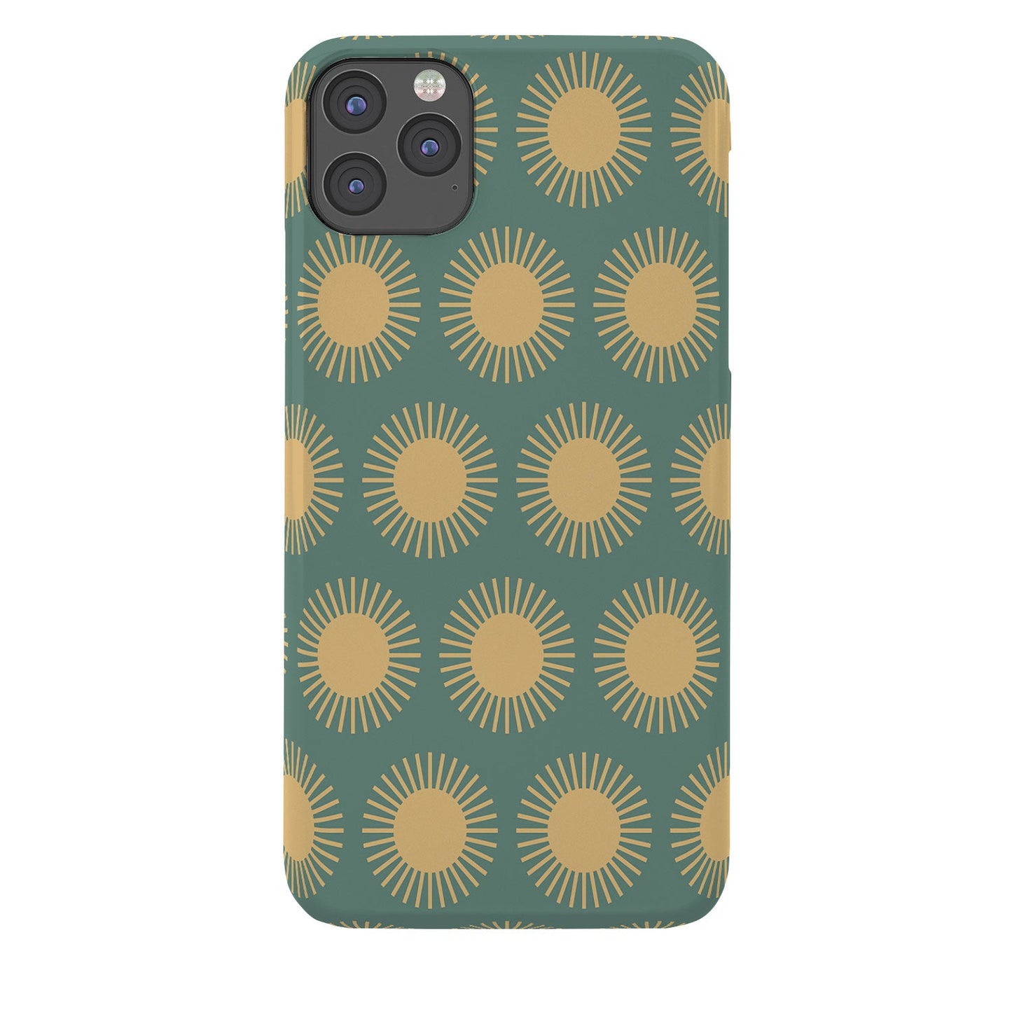 Colour Poems Cheerful Sun Pattern Sage Phone Case