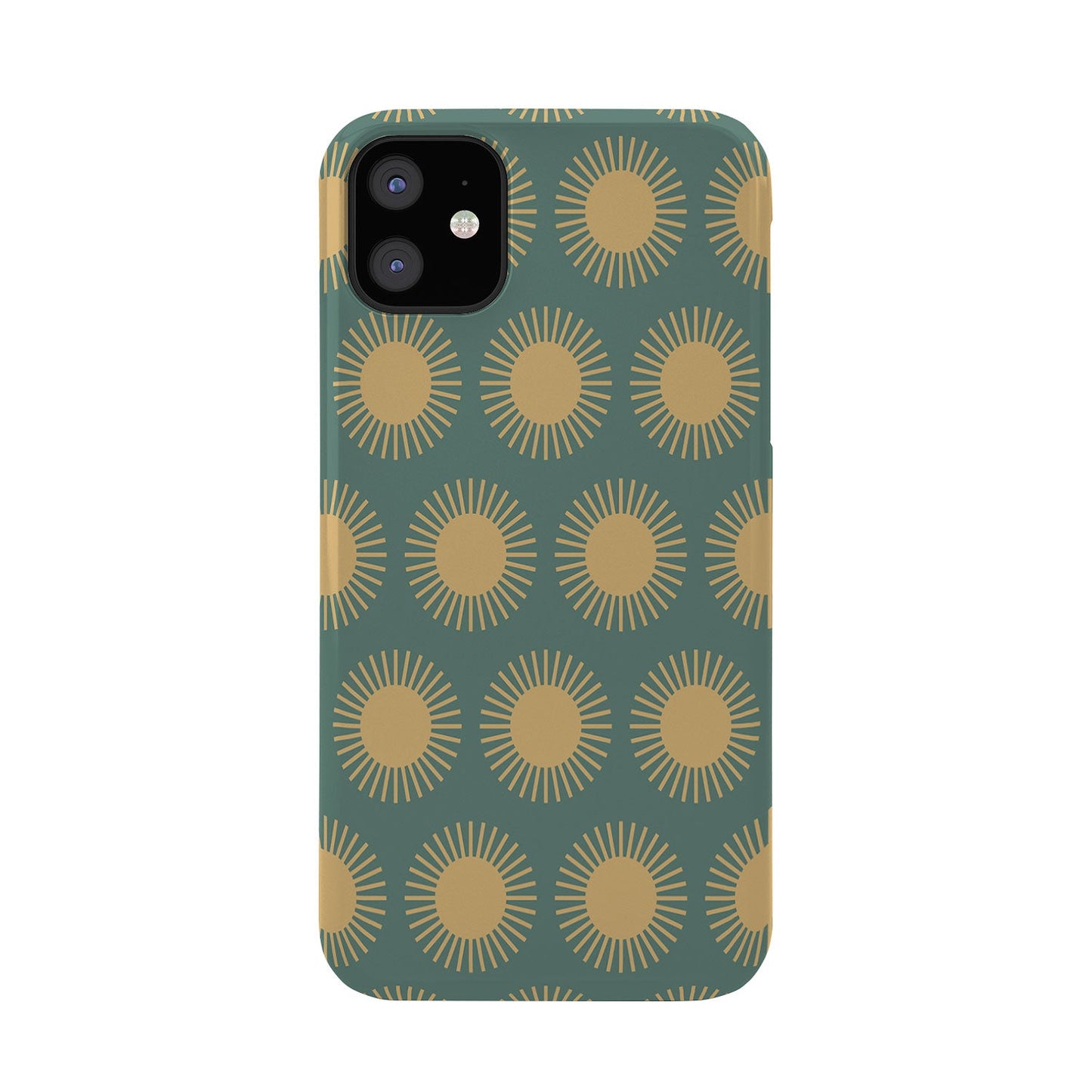 Colour Poems Cheerful Sun Pattern Sage Phone Case