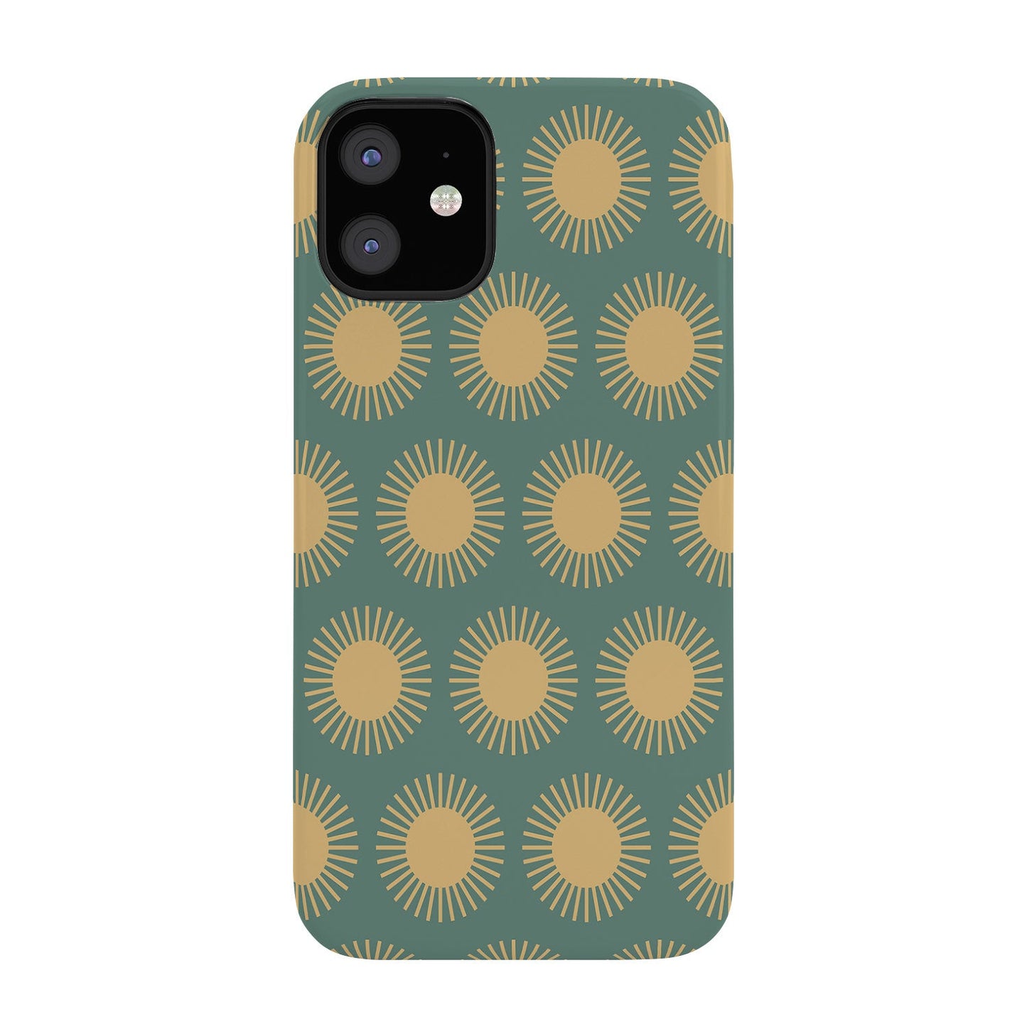 Colour Poems Cheerful Sun Pattern Sage Phone Case