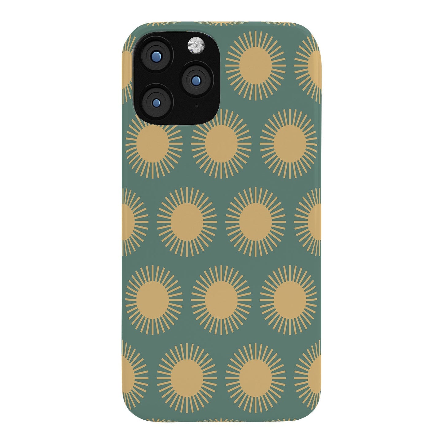 Colour Poems Cheerful Sun Pattern Sage Phone Case