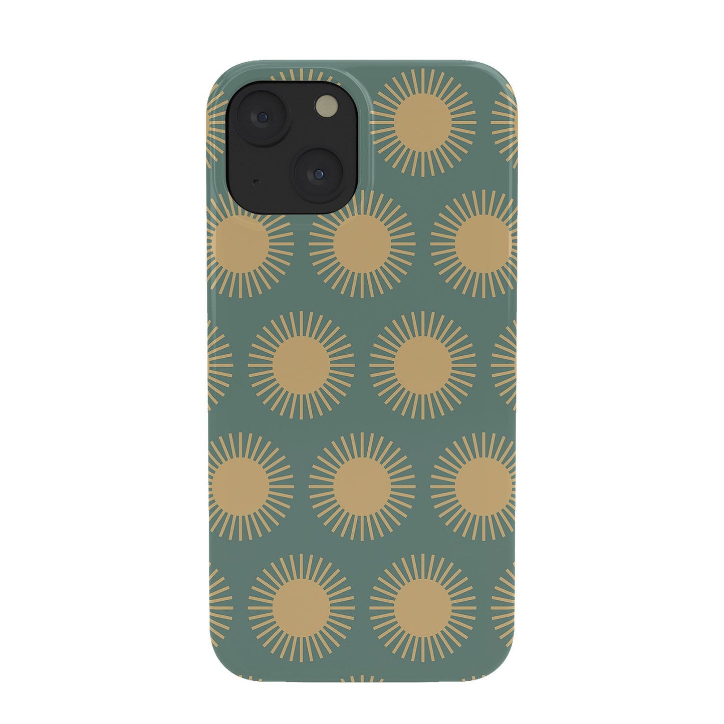 Colour Poems Cheerful Sun Pattern Sage Phone Case