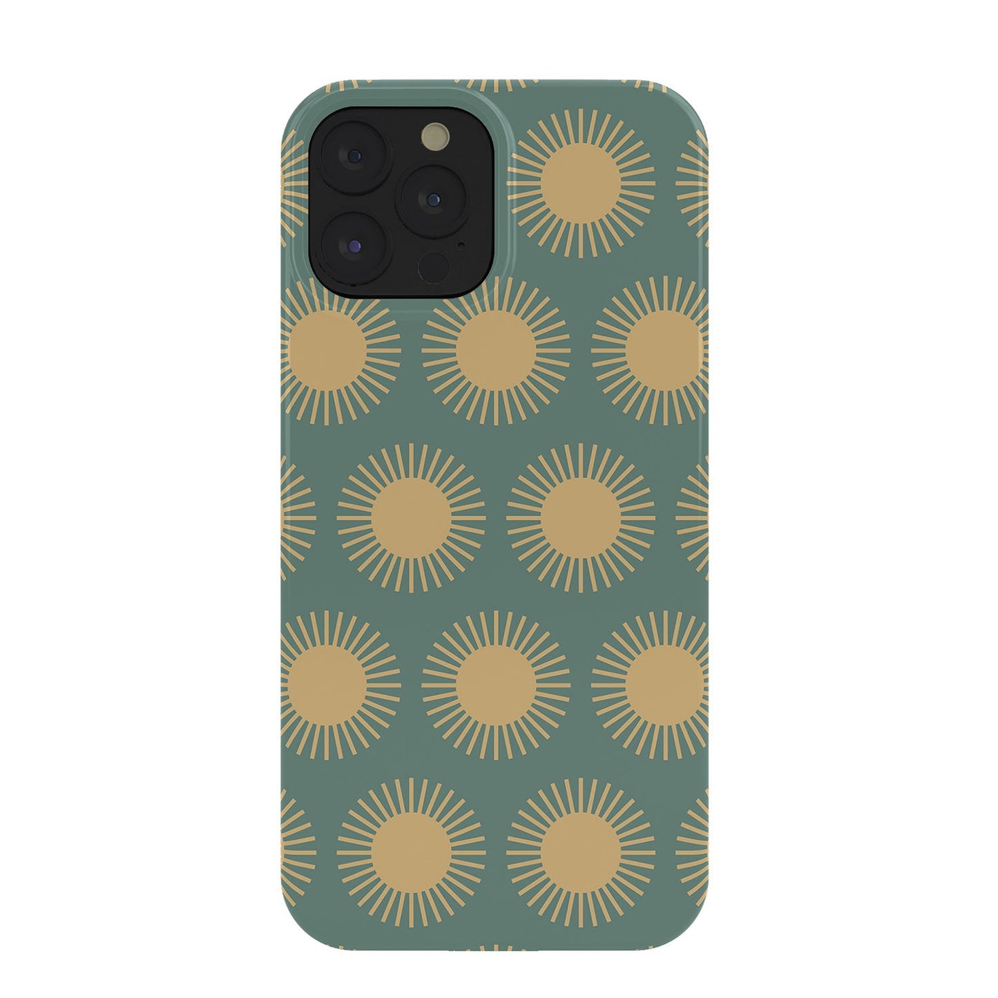 Colour Poems Cheerful Sun Pattern Sage Phone Case
