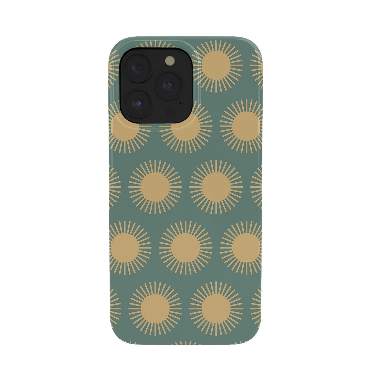 Colour Poems Cheerful Sun Pattern Sage Phone Case