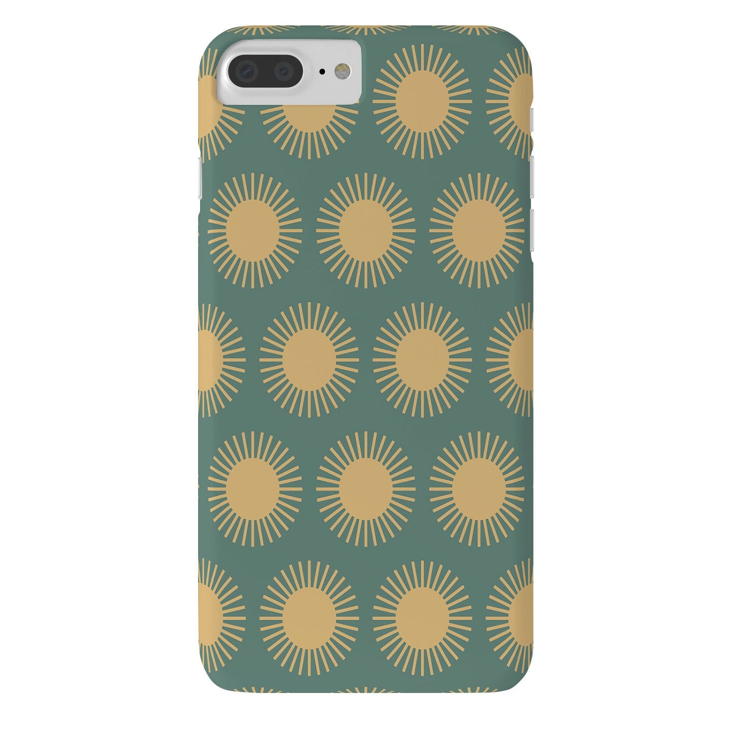 Colour Poems Cheerful Sun Pattern Sage Phone Case