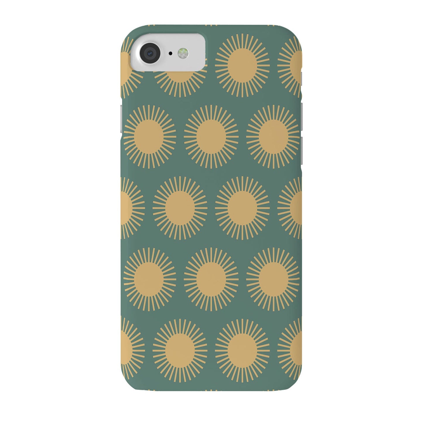 Colour Poems Cheerful Sun Pattern Sage Phone Case