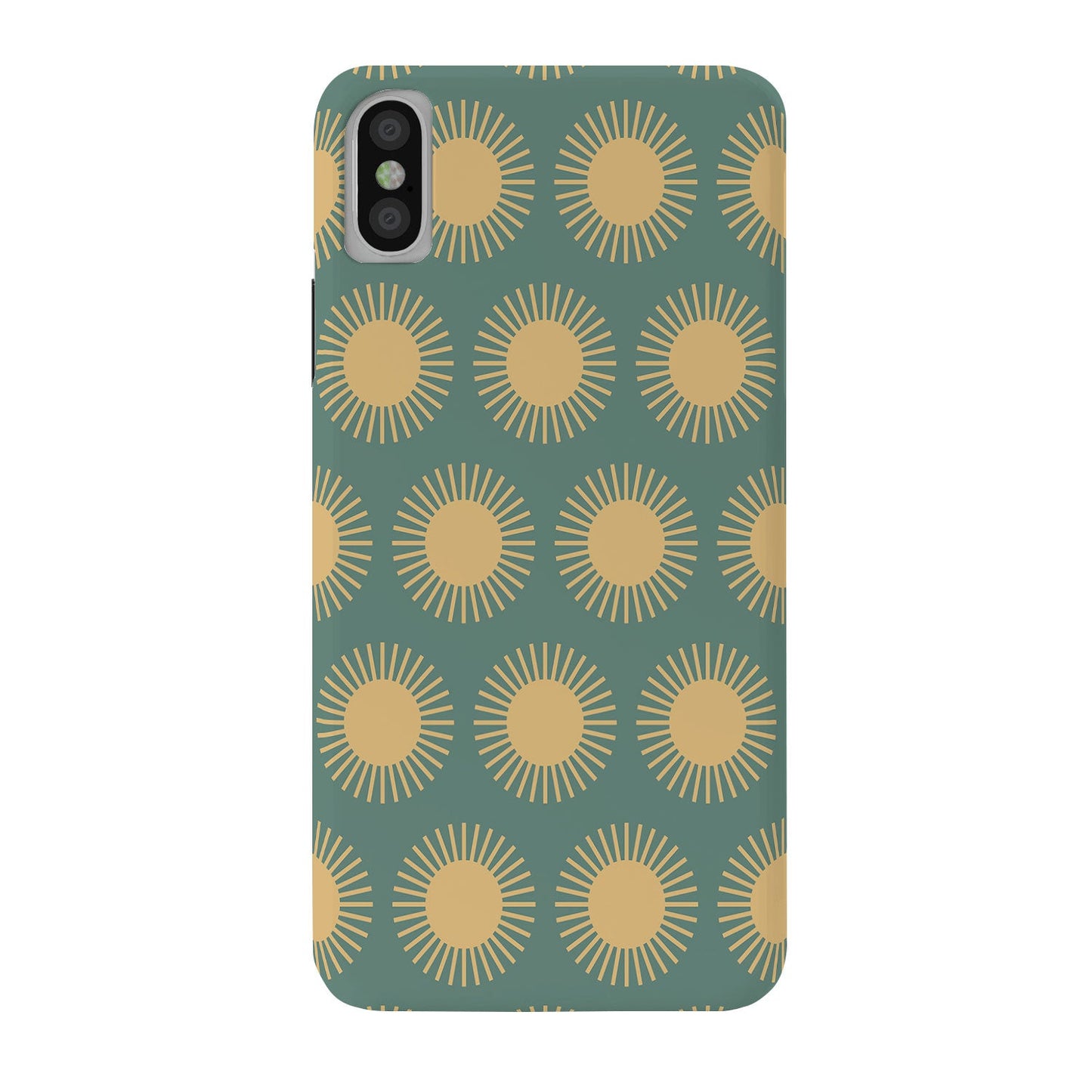 Colour Poems Cheerful Sun Pattern Sage Phone Case