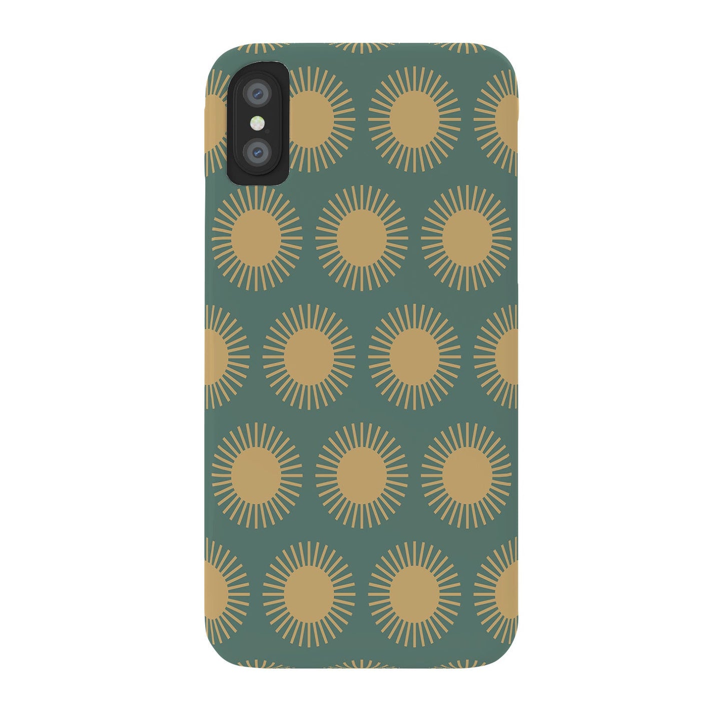 Colour Poems Cheerful Sun Pattern Sage Phone Case