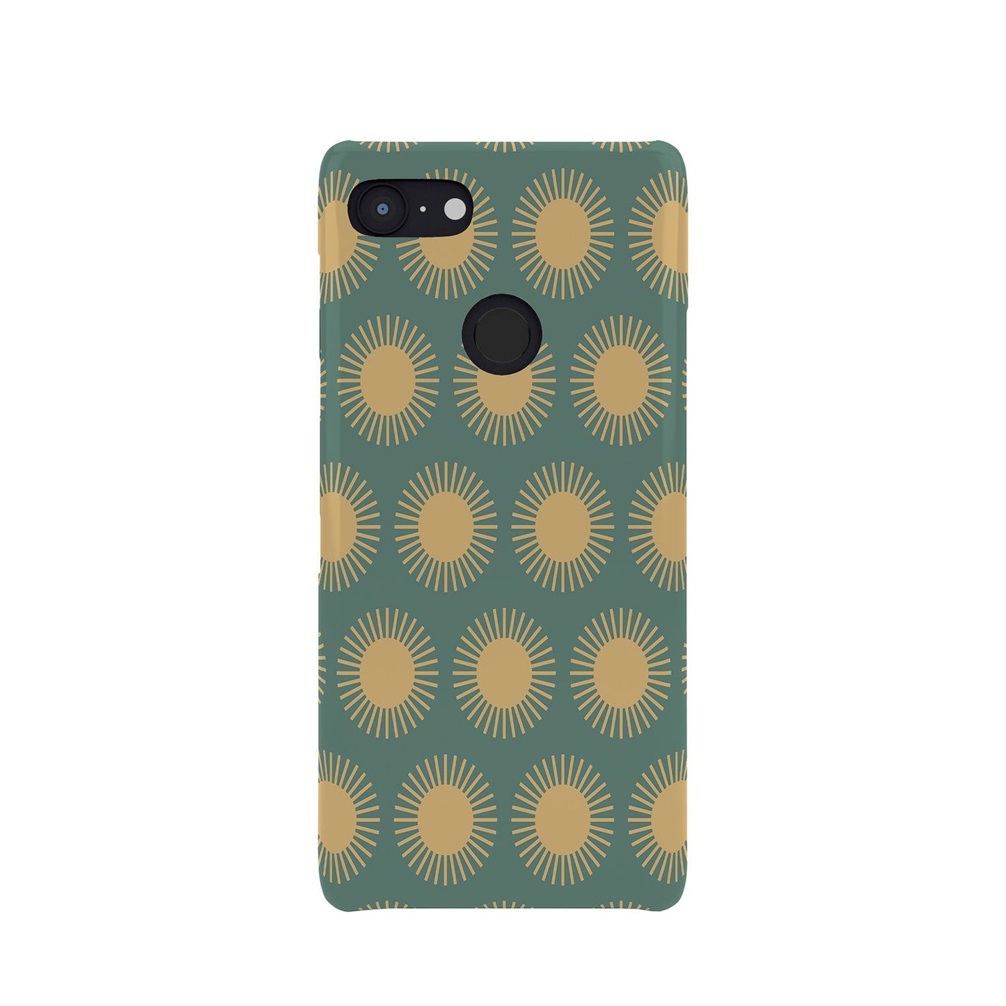 Colour Poems Cheerful Sun Pattern Sage Phone Case