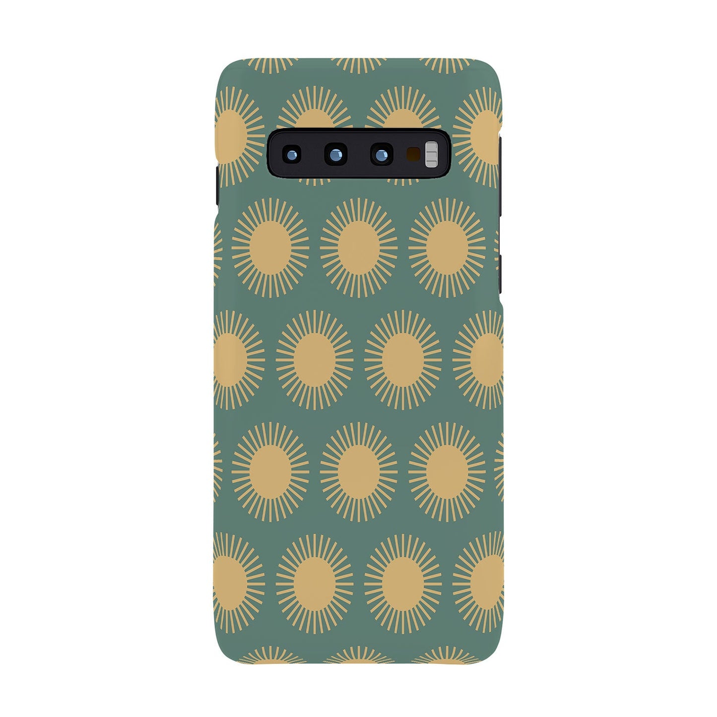 Colour Poems Cheerful Sun Pattern Sage Phone Case