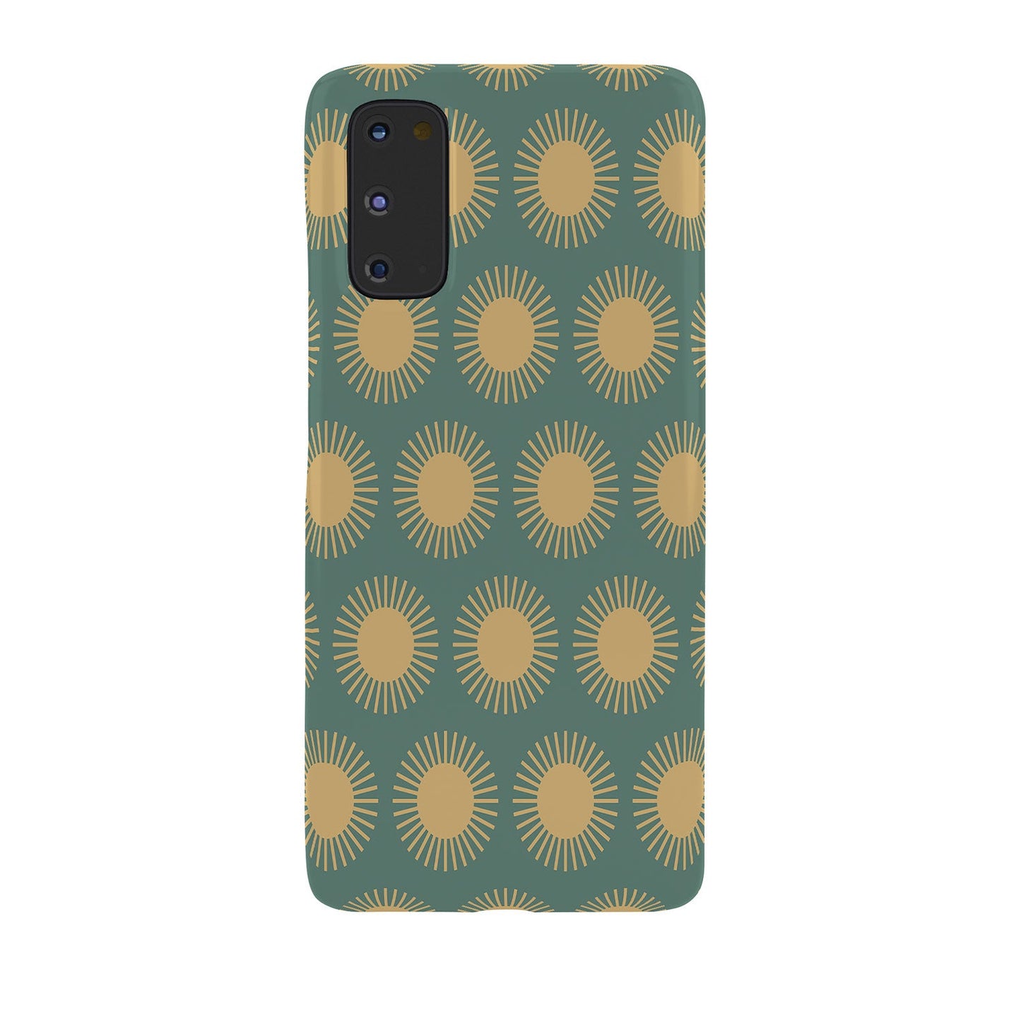 Colour Poems Cheerful Sun Pattern Sage Phone Case