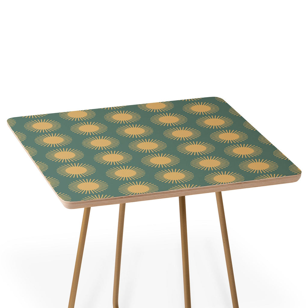 Colour Poems Cheerful Sun Pattern Sage Side Table