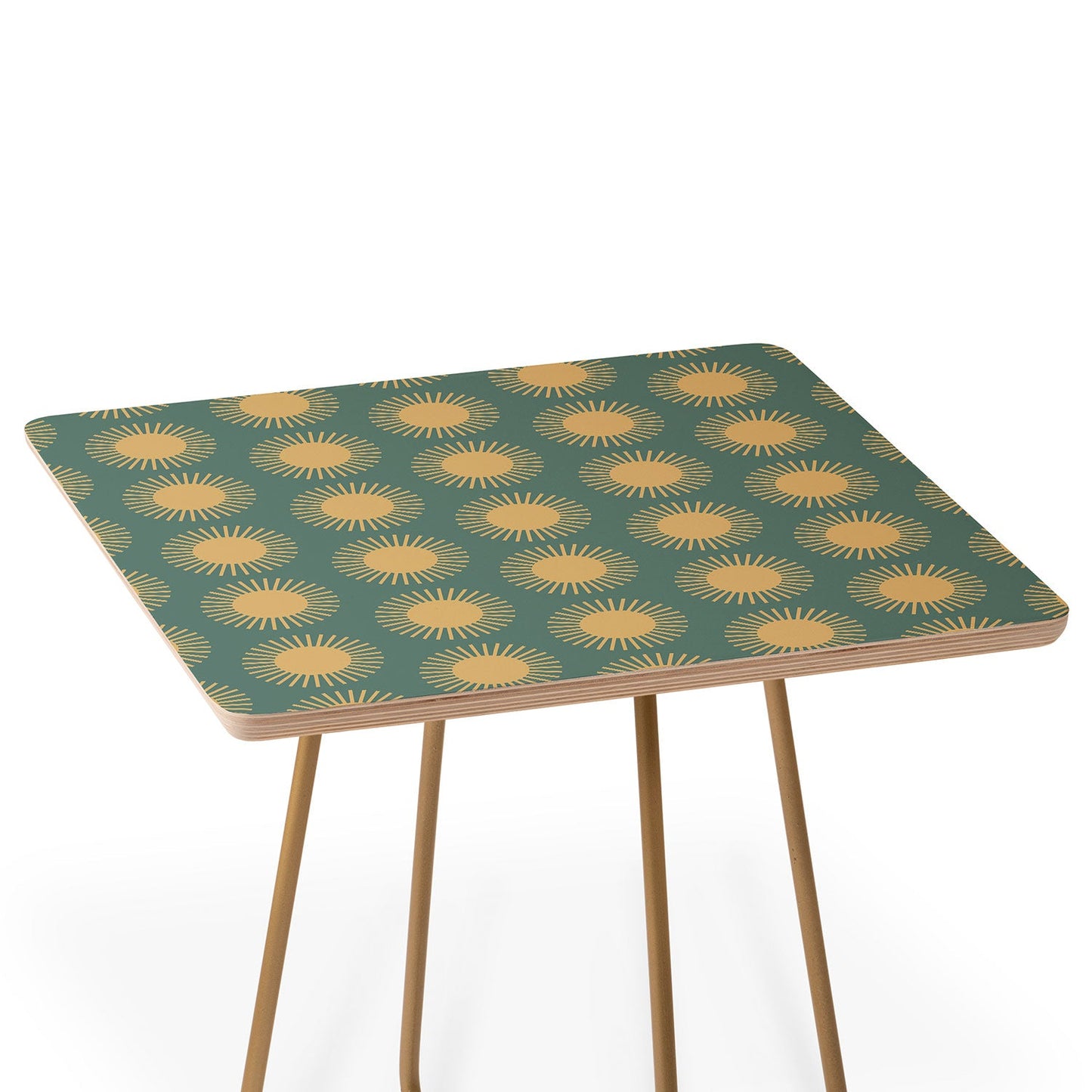 Colour Poems Cheerful Sun Pattern Sage Side Table