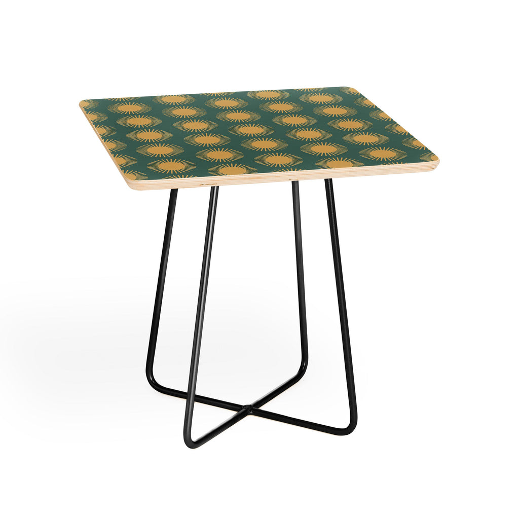 Colour Poems Cheerful Sun Pattern Sage Side Table
