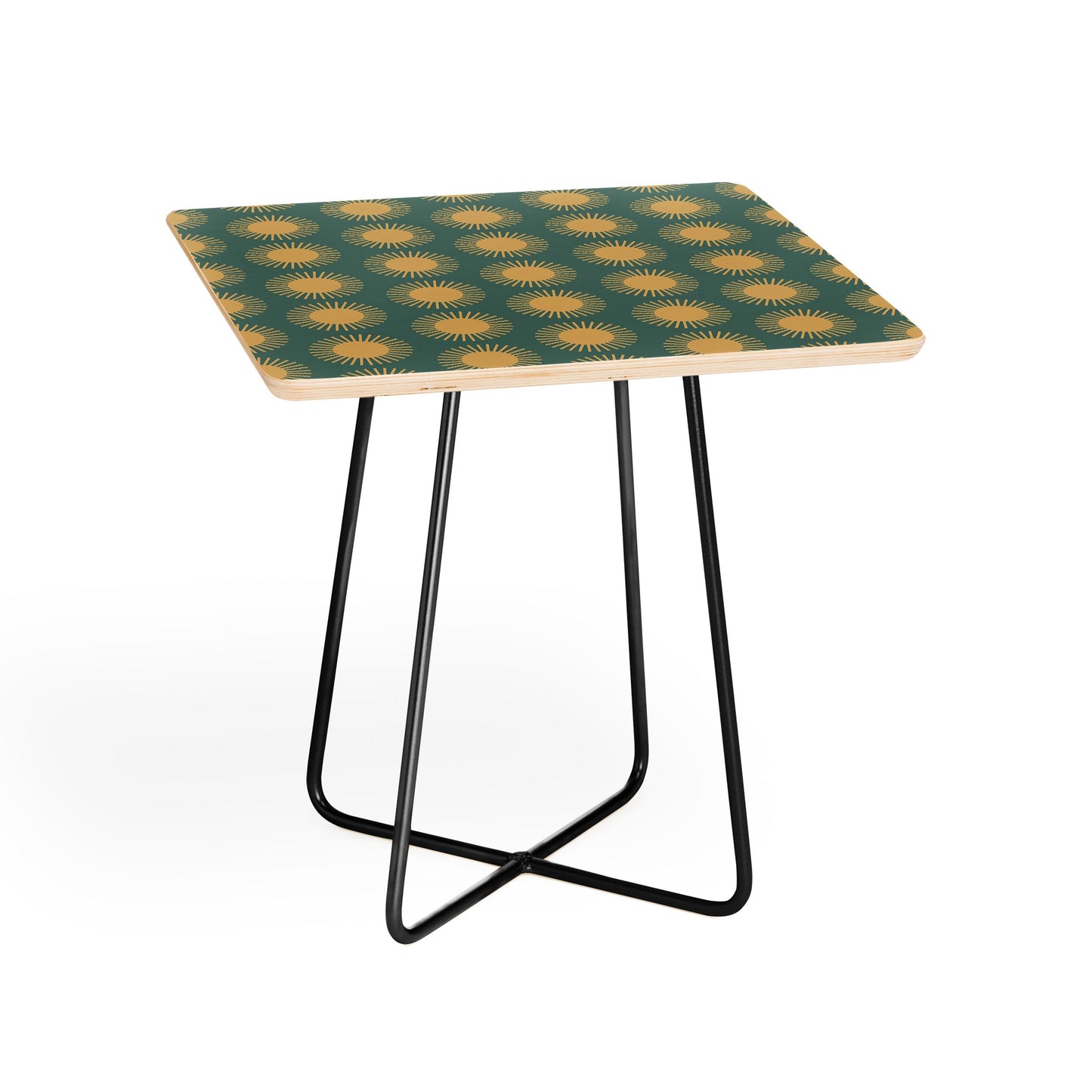 Colour Poems Cheerful Sun Pattern Sage Side Table
