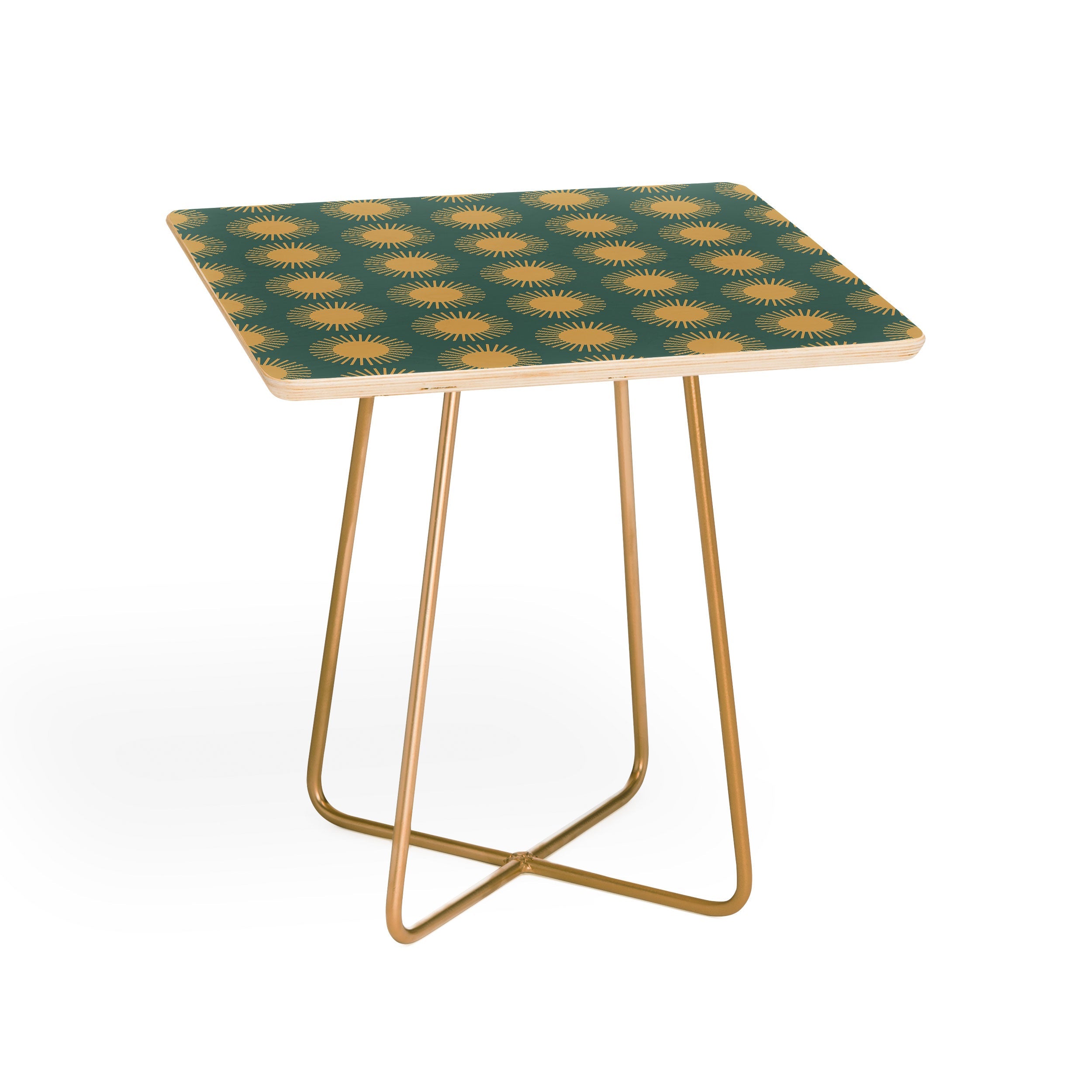 Colour Poems Cheerful Sun Pattern Sage Side Table