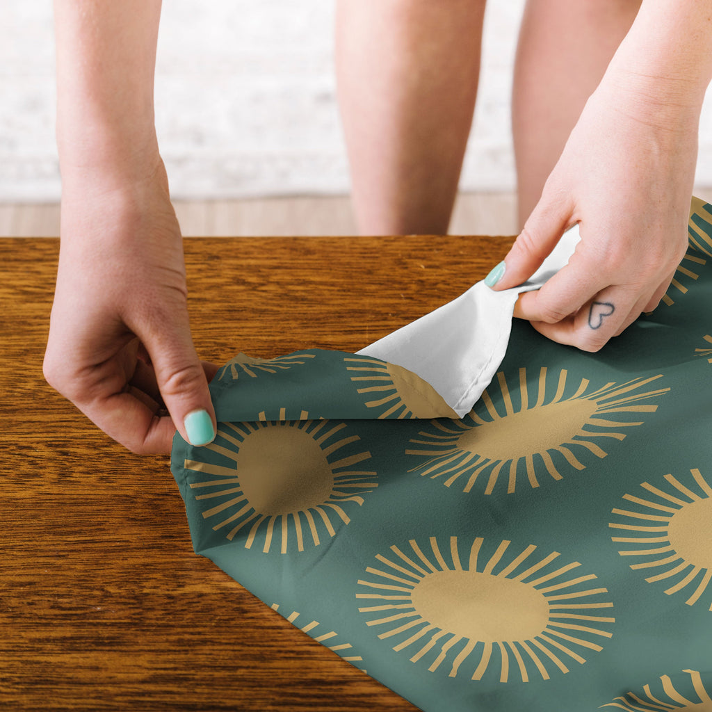 Colour Poems Cheerful Sun Pattern Sage Tapestry