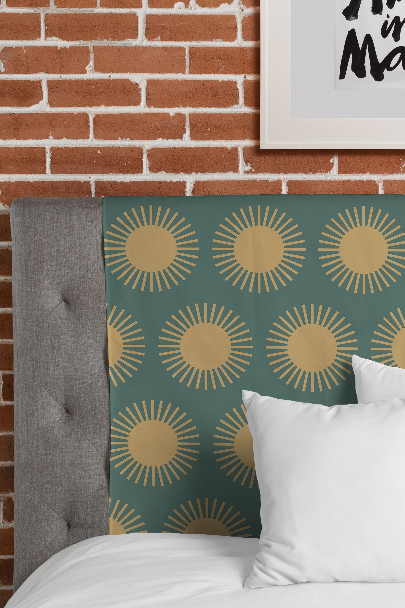 Colour Poems Cheerful Sun Pattern Sage Tapestry
