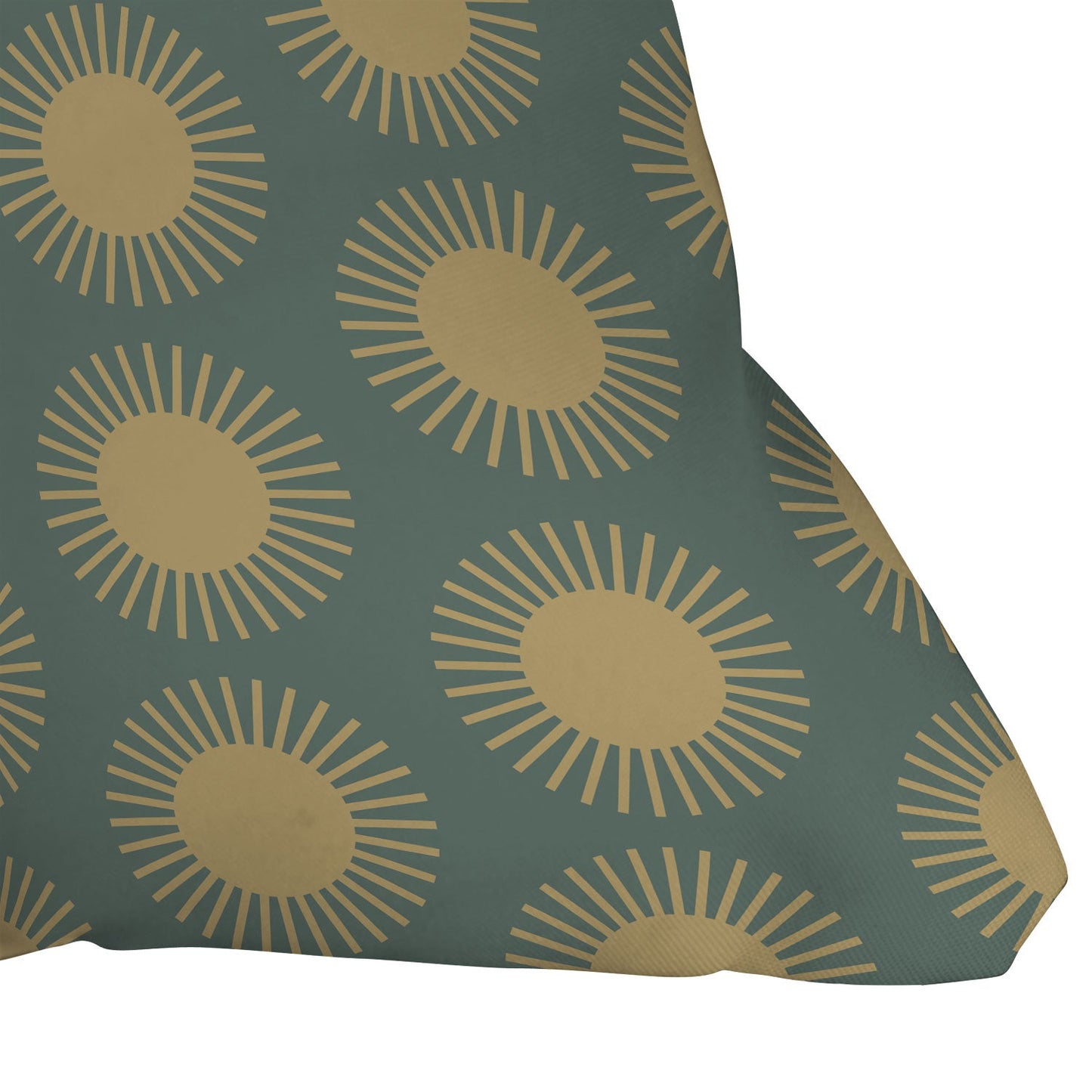 Colour Poems Cheerful Sun Pattern Sage Outdoor Throw Pillow