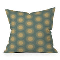 Colour Poems Cheerful Sun Pattern Sage Outdoor Throw Pillow