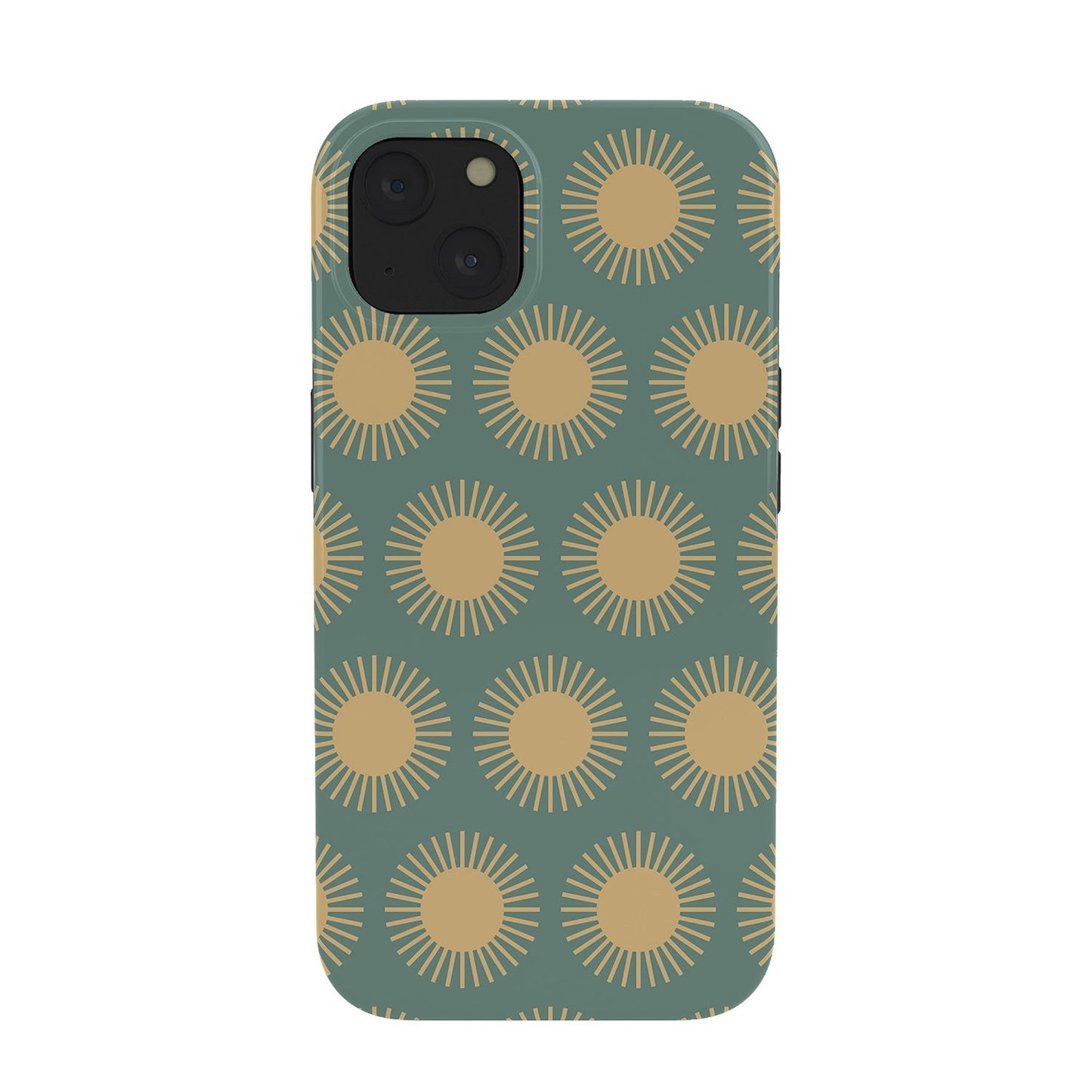 Colour Poems Cheerful Sun Pattern Sage Phone Case