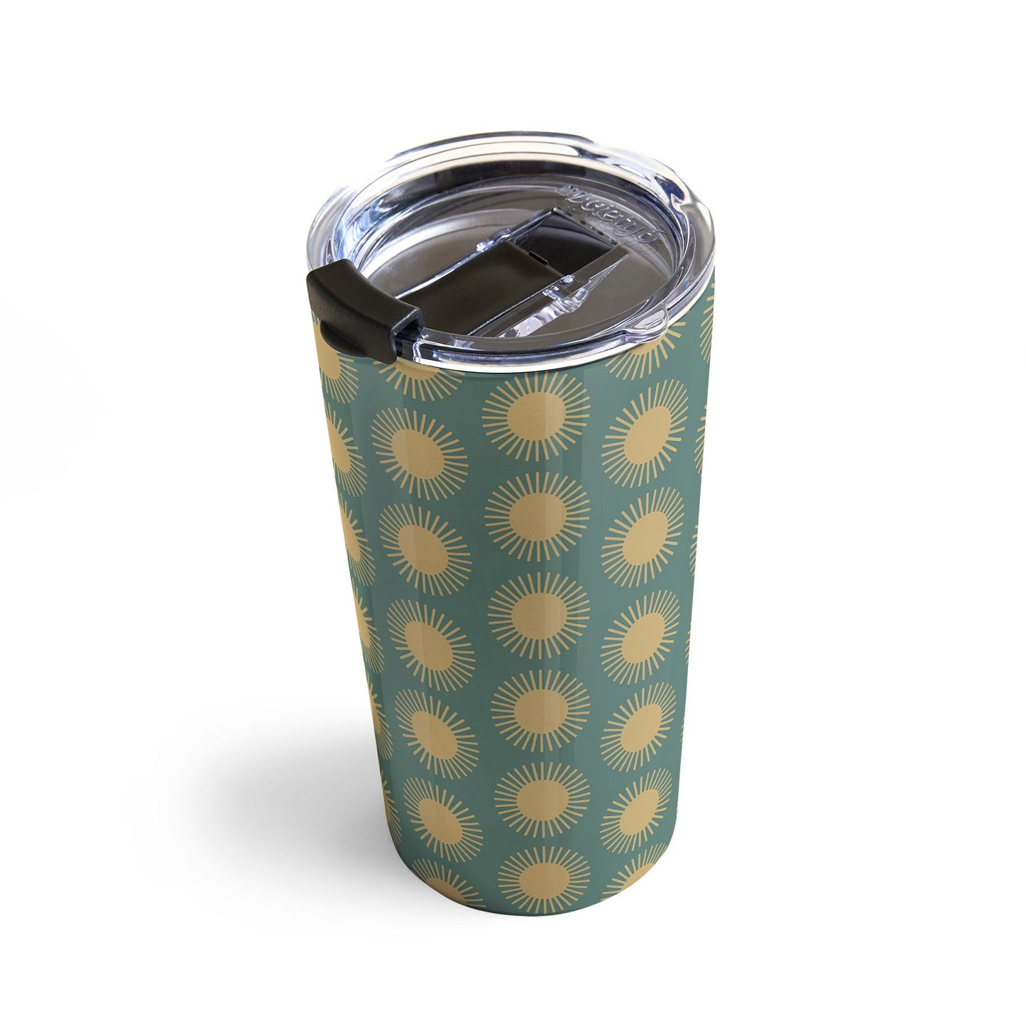 Colour Poems Cheerful Sun Pattern Sage Travel Mug