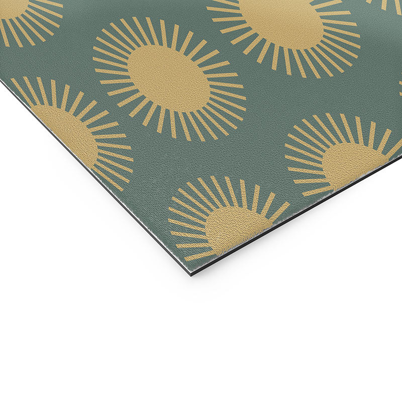 Colour Poems Cheerful Sun Pattern Sage Welcome Mat