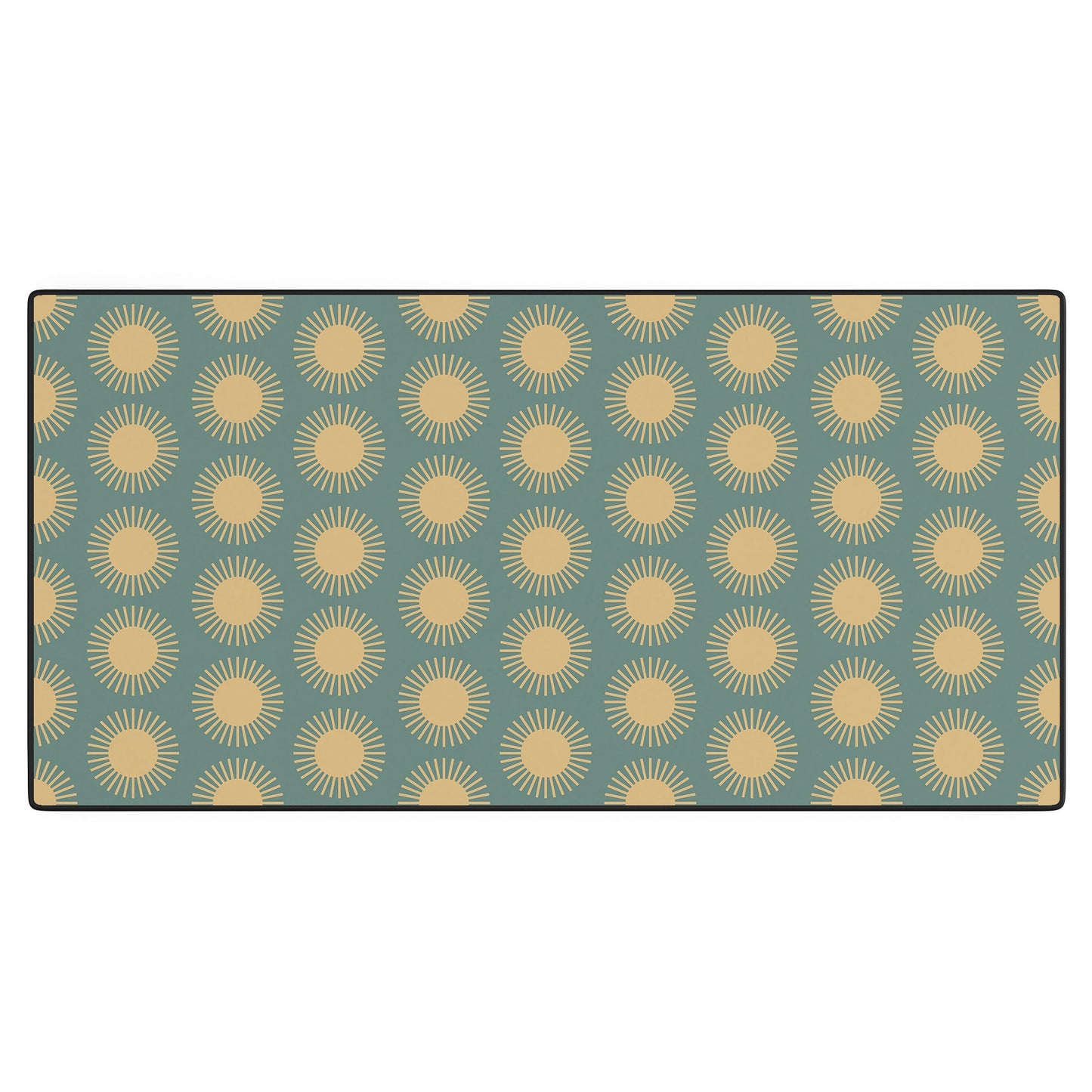 Colour Poems Cheerful Sun Pattern Sage Desk Mat