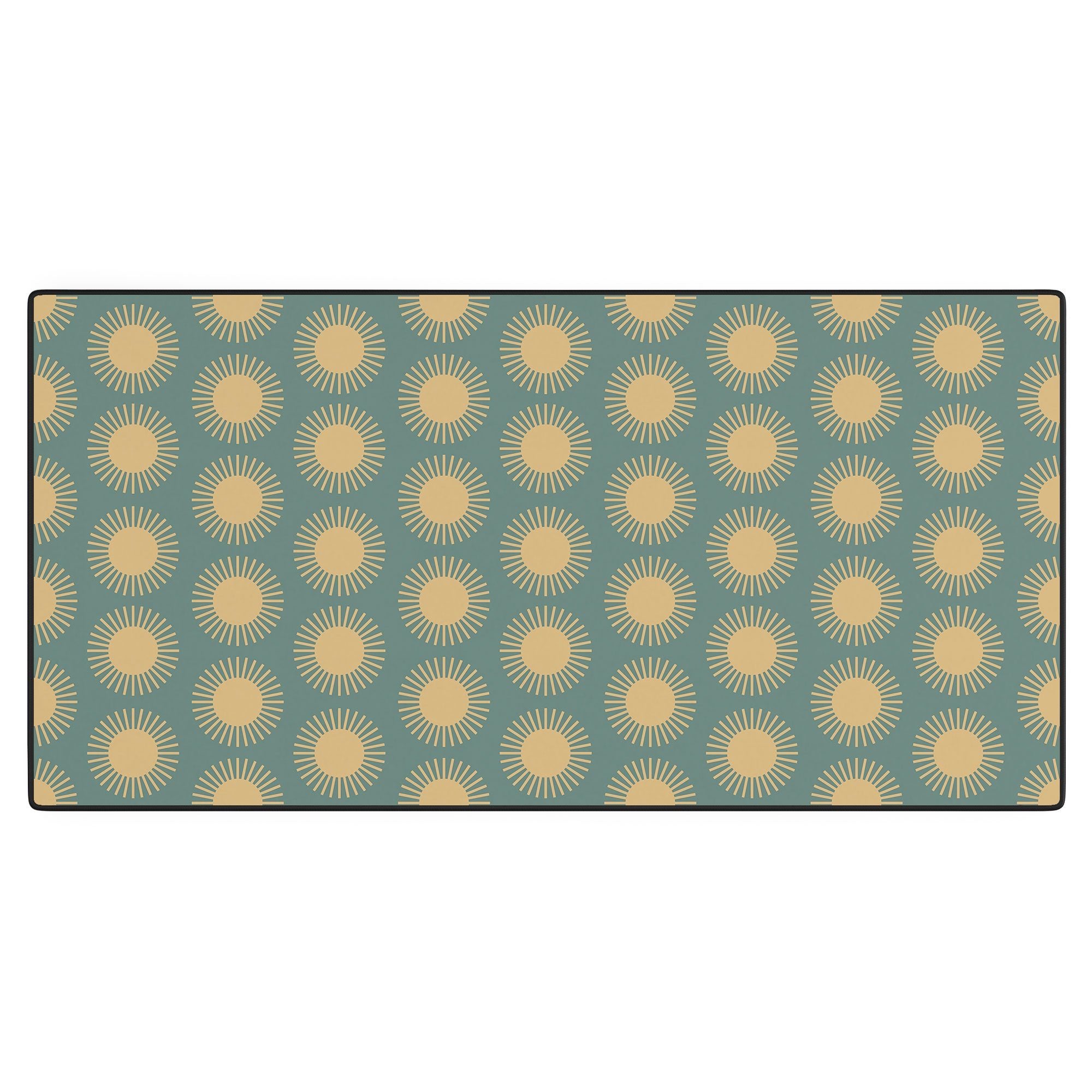 Colour Poems Cheerful Sun Pattern Sage Desk Mat