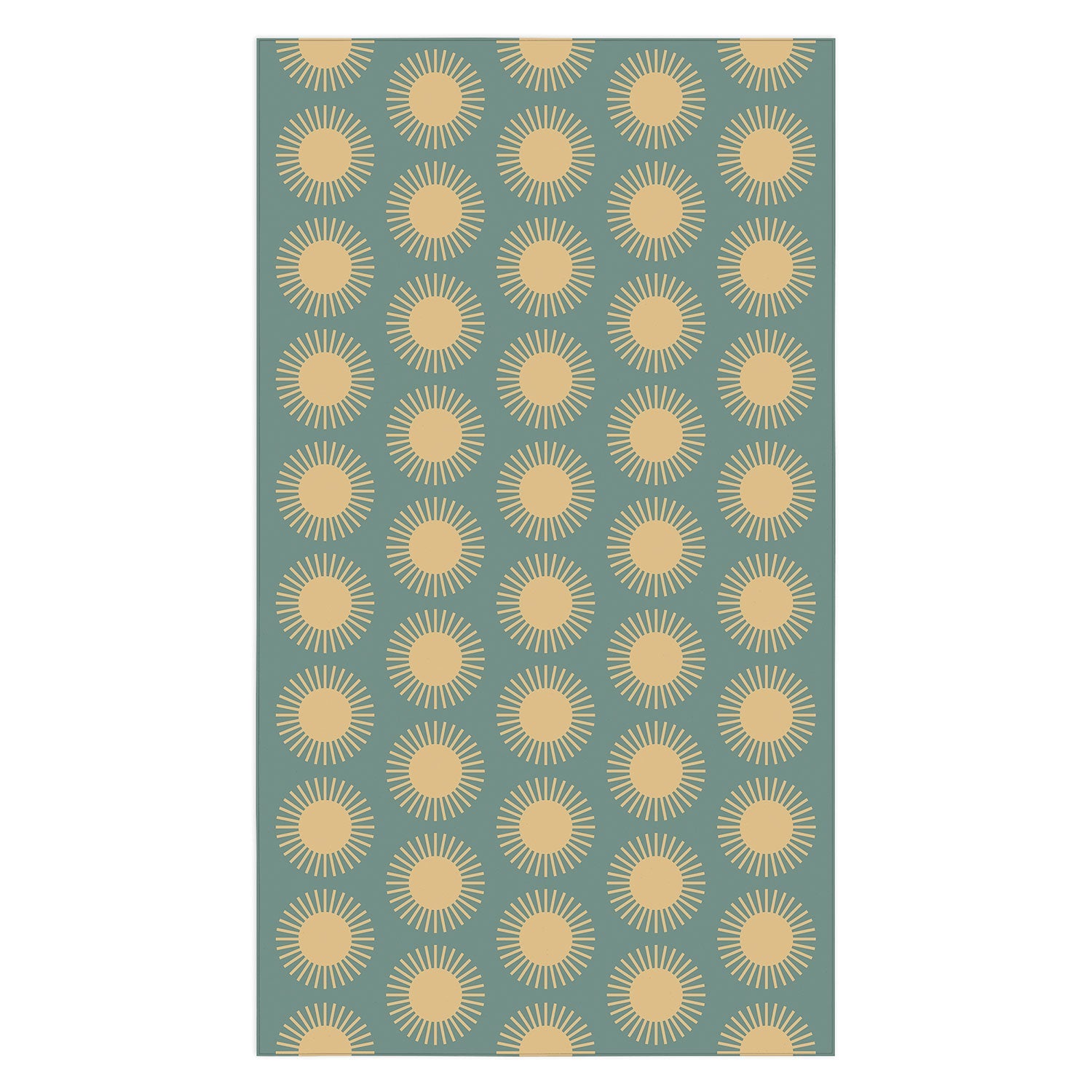 Colour Poems Cheerful Sun Pattern Sage Tablecloth