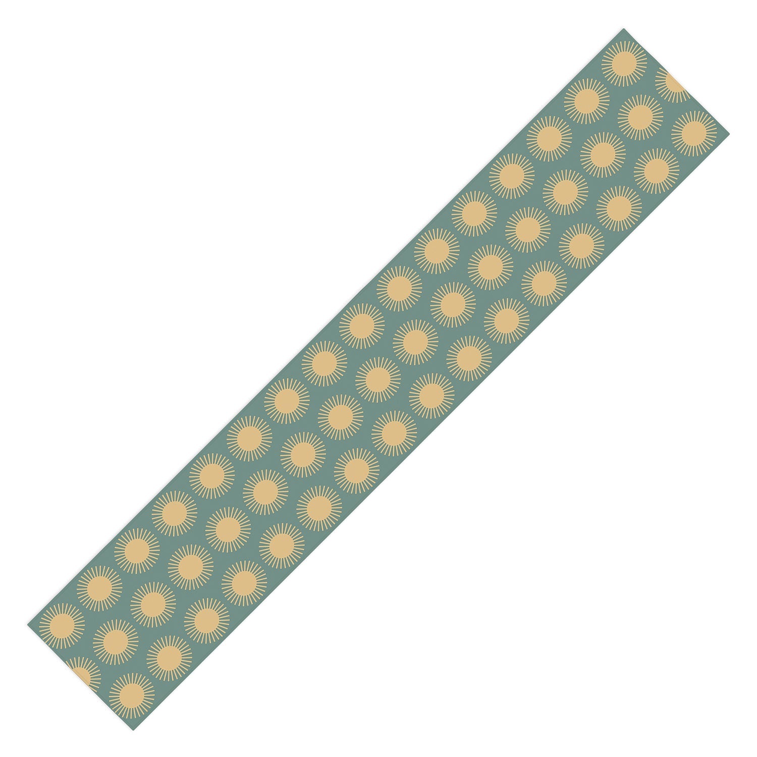 Colour Poems Cheerful Sun Pattern Sage Table Runner