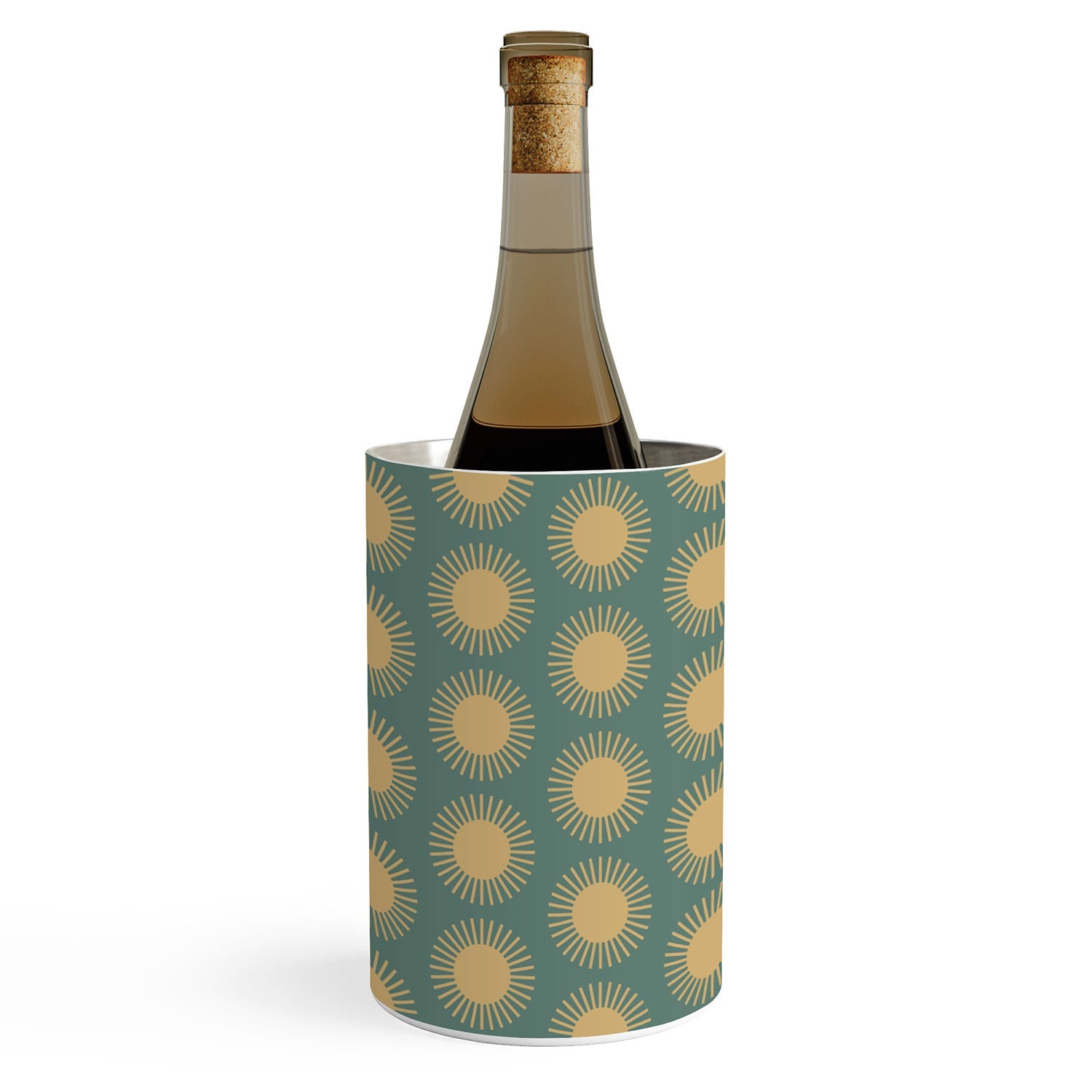 Colour Poems Cheerful Sun Pattern Sage Wine Chiller