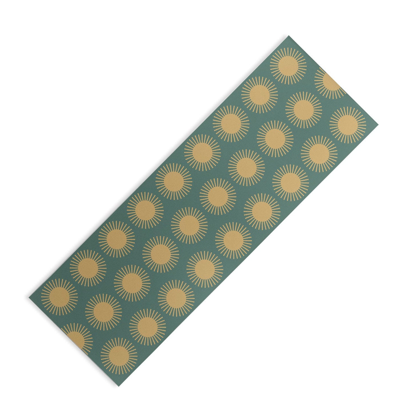 Colour Poems Cheerful Sun Pattern Sage Yoga Mat