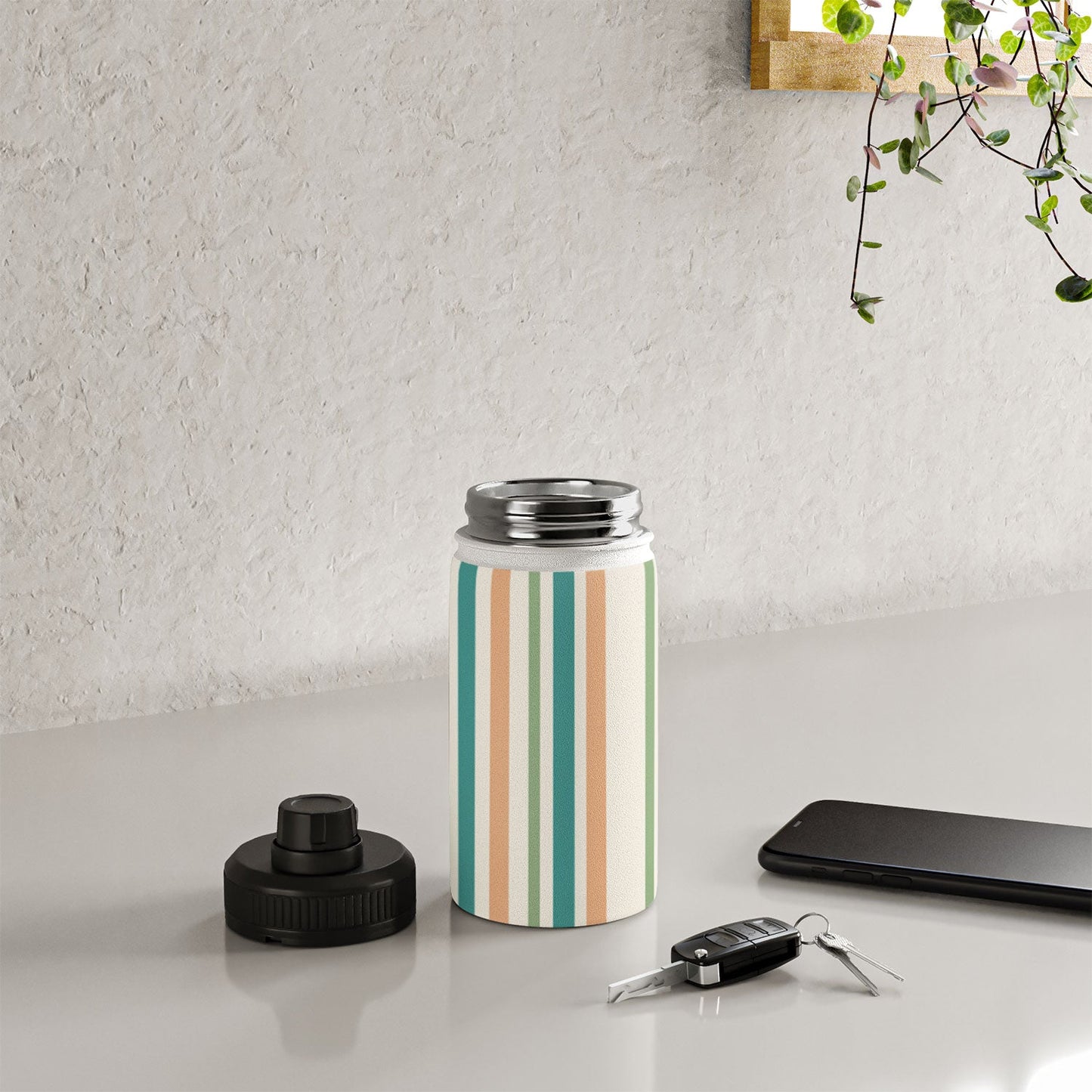 Colour Poems Classic Minimal Stripes II Water Bottle