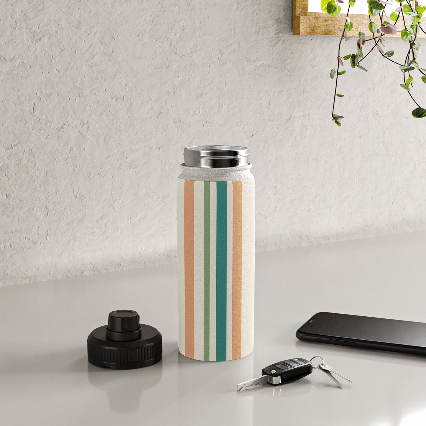 Colour Poems Classic Minimal Stripes II Water Bottle