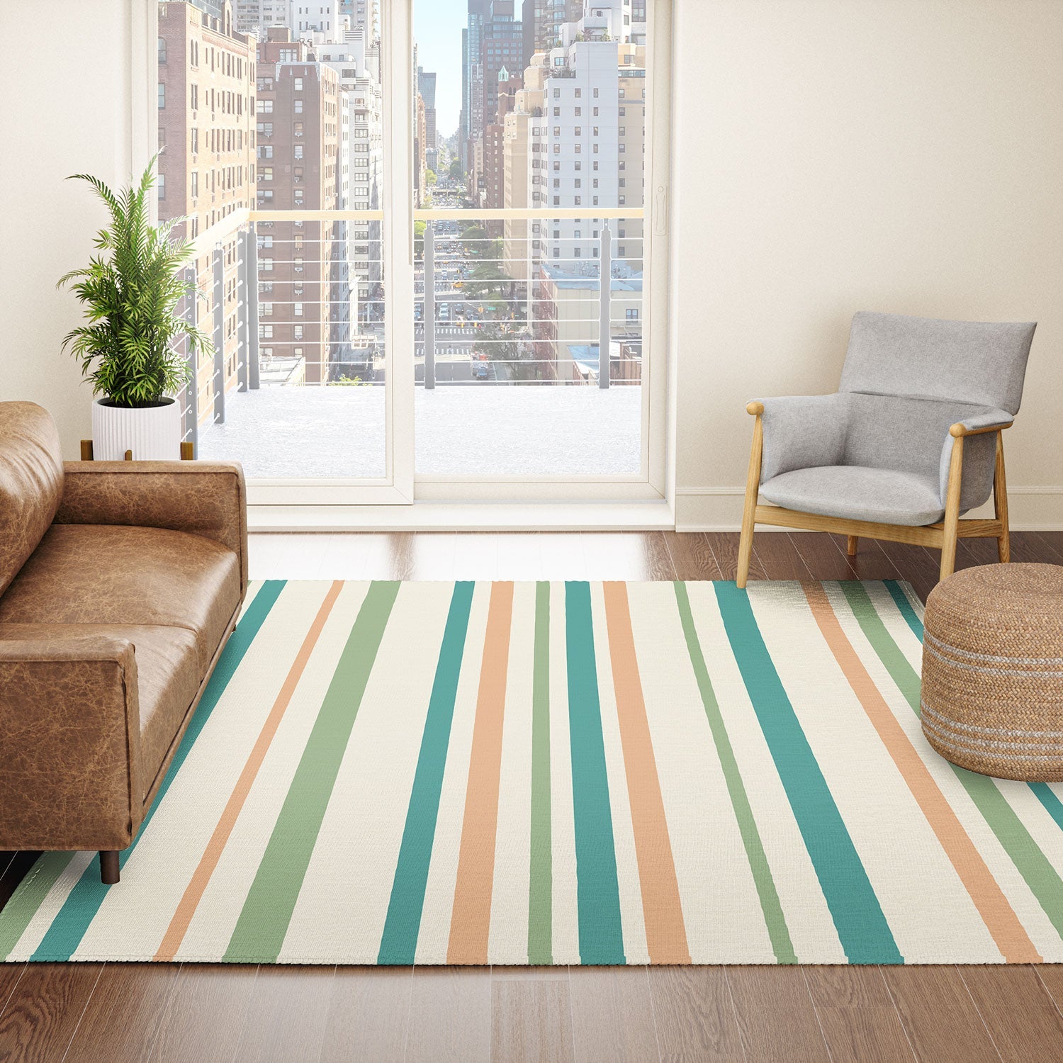 Colour Poems Classic Minimal Stripes II Area Rug