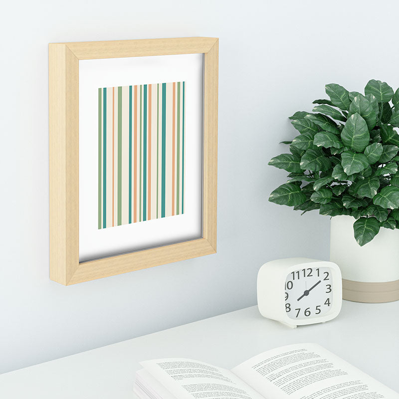 Colour Poems Classic Minimal Stripes II Recessed Framing Rectangle