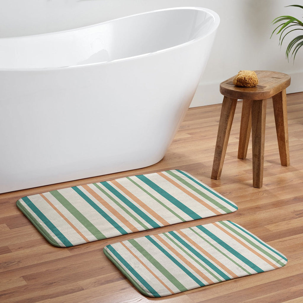Colour Poems Classic Minimal Stripes II Memory Foam Bath Mat