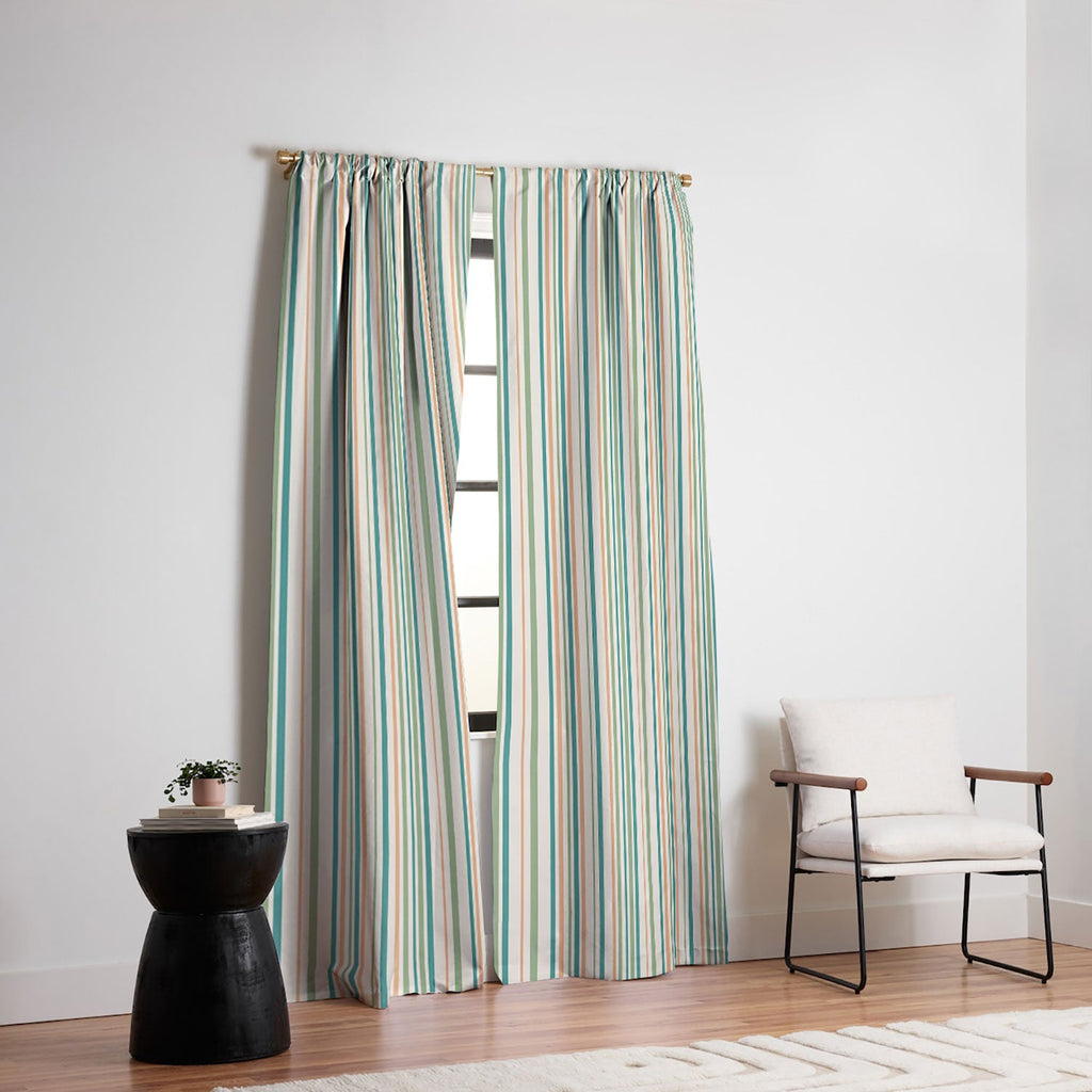 Colour Poems Classic Minimal Stripes II Blackout Window Curtain