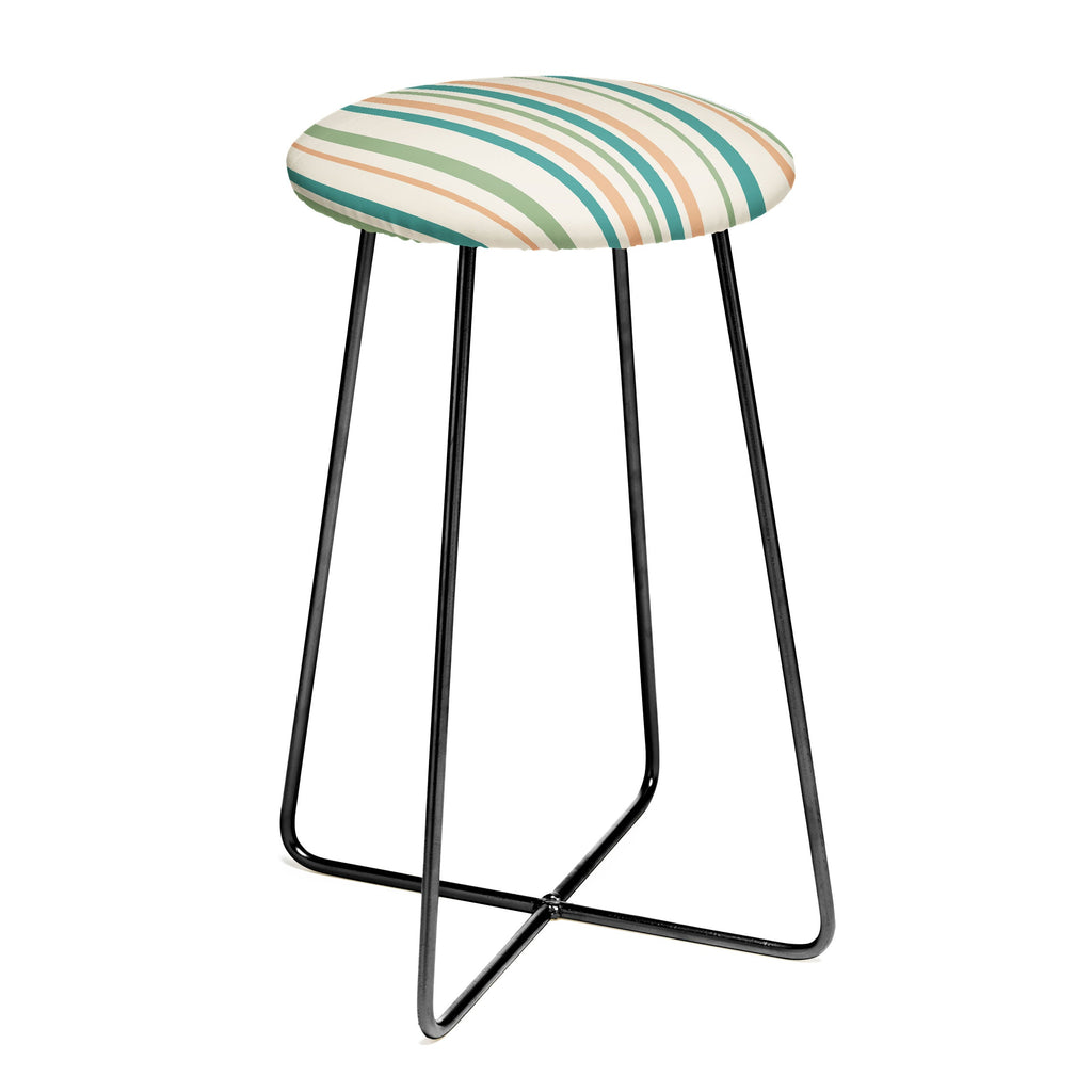 Colour Poems Classic Minimal Stripes II Counter Stool