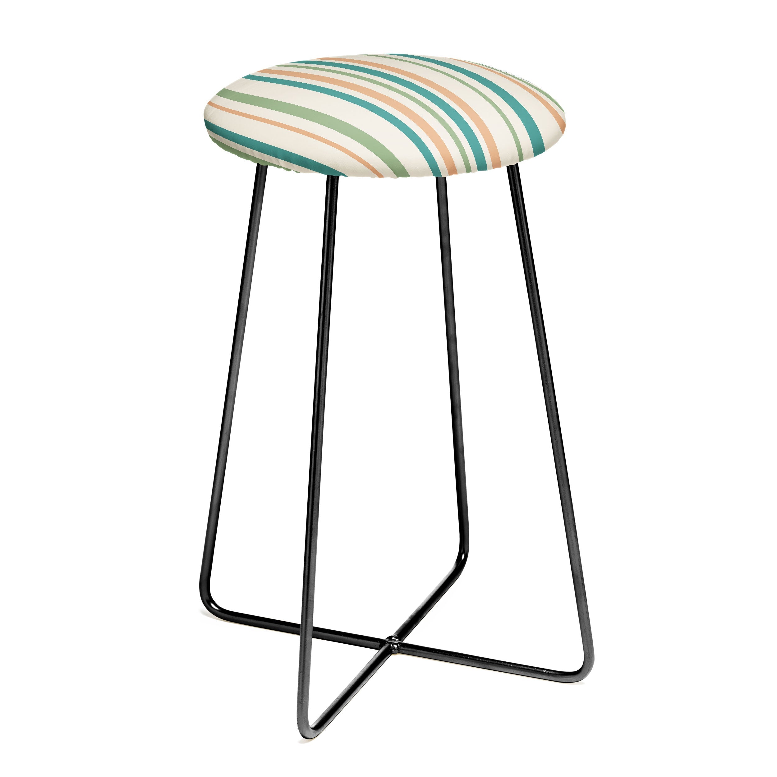 Colour Poems Classic Minimal Stripes II Counter Stool