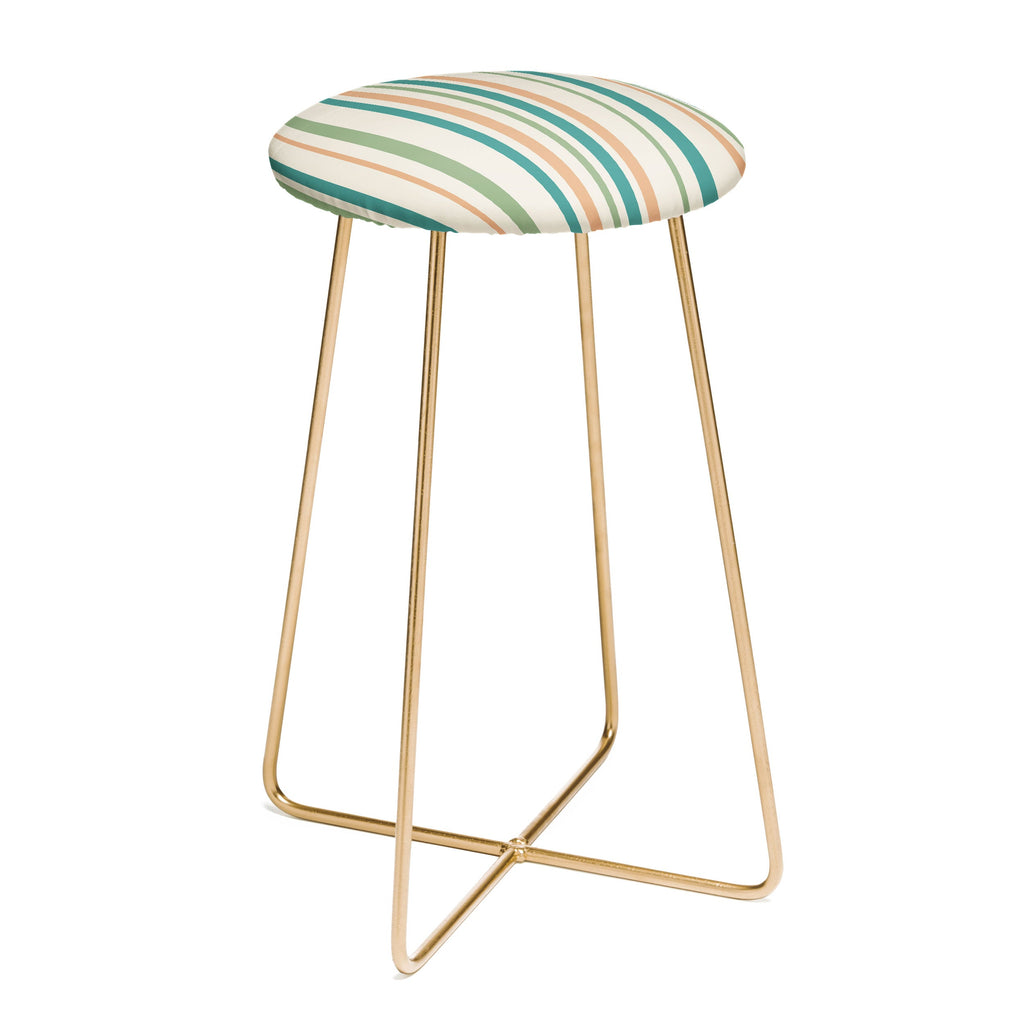 Colour Poems Classic Minimal Stripes II Counter Stool