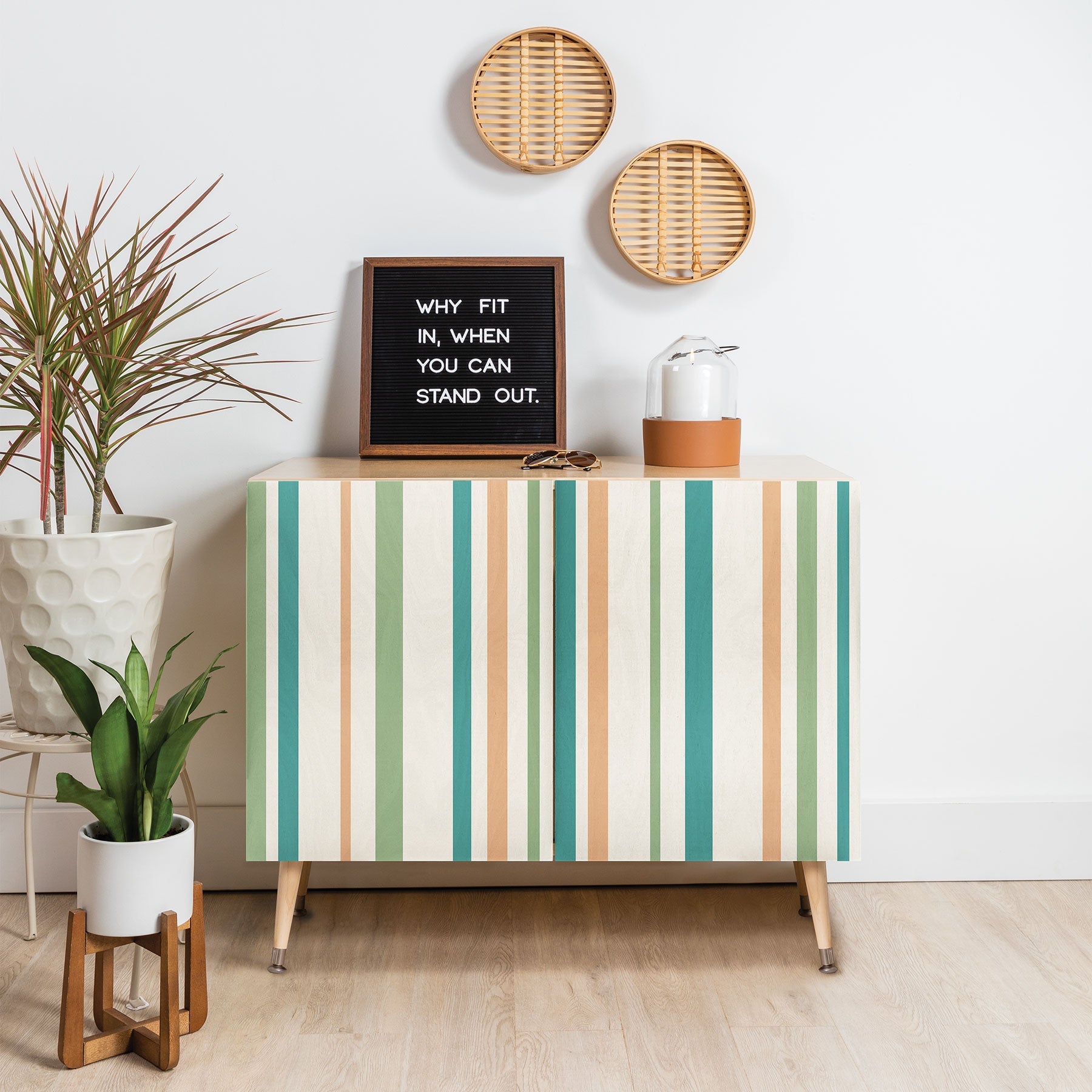 Colour Poems Classic Minimal Stripes II Credenza